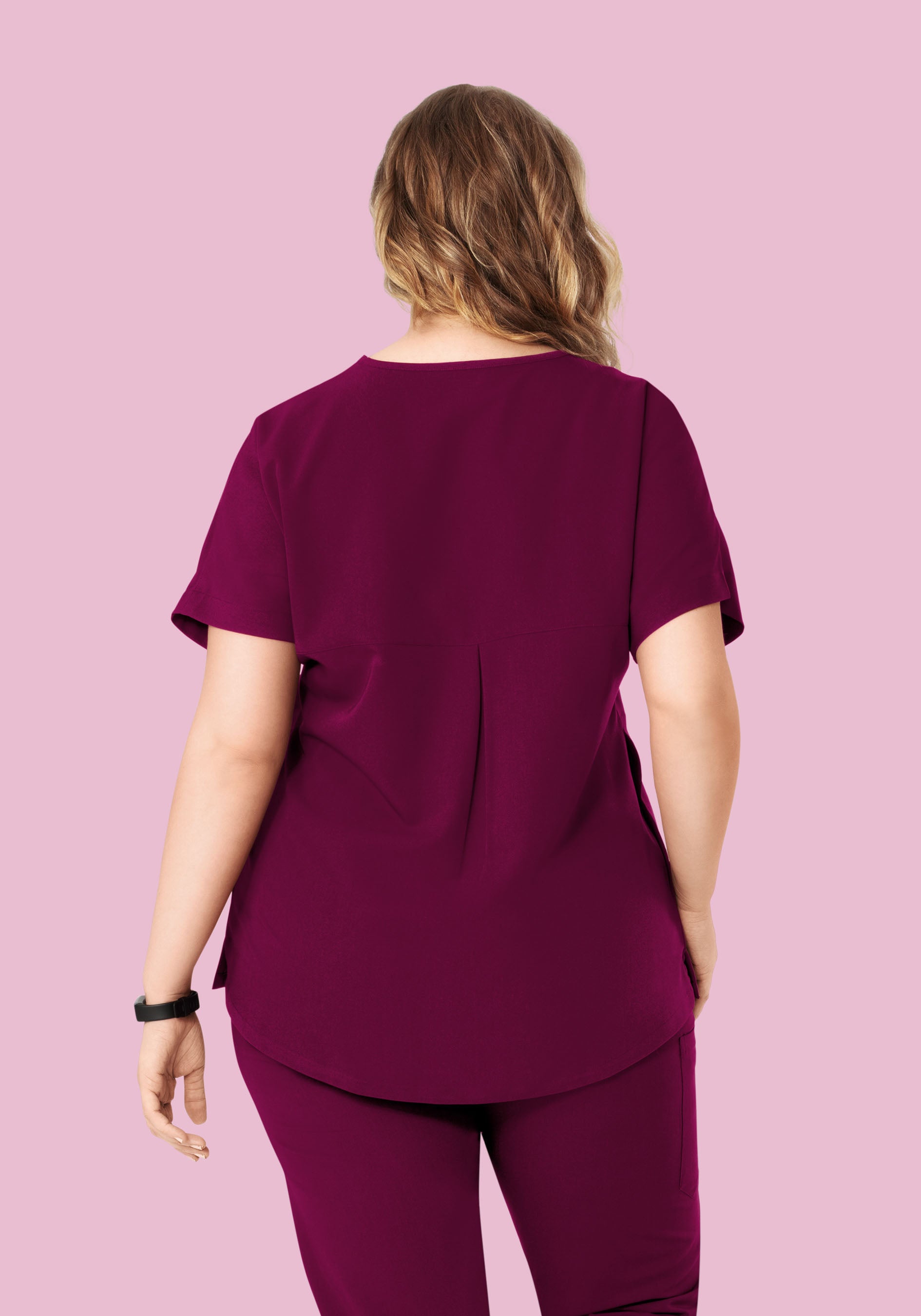 Oversized V Neck Top Sangria