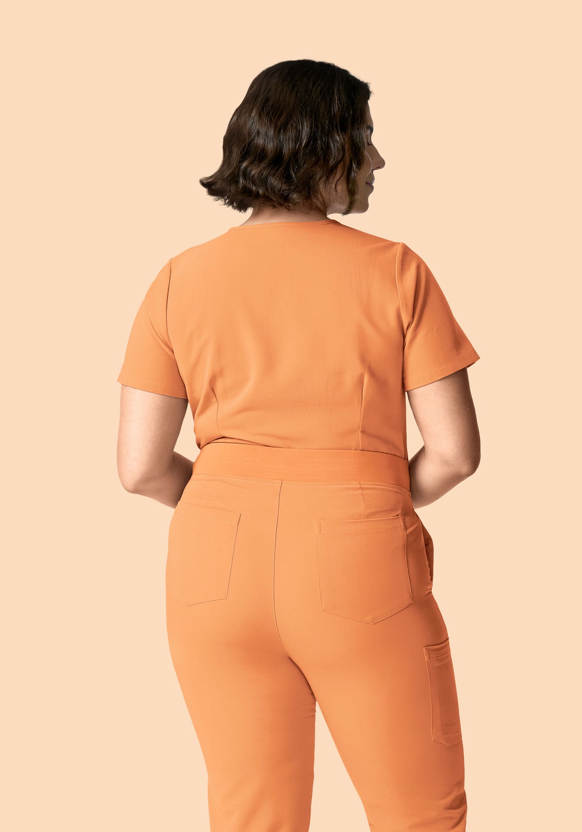 High Waisted Joggers Cantaloupe