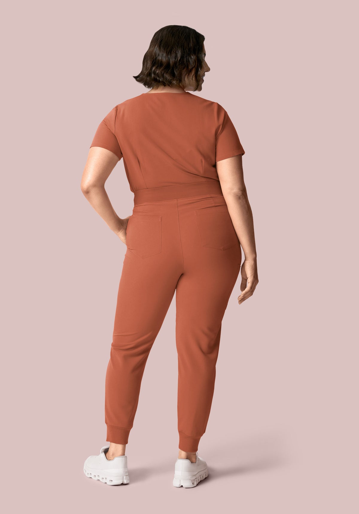 High Waisted Joggers Chestnut