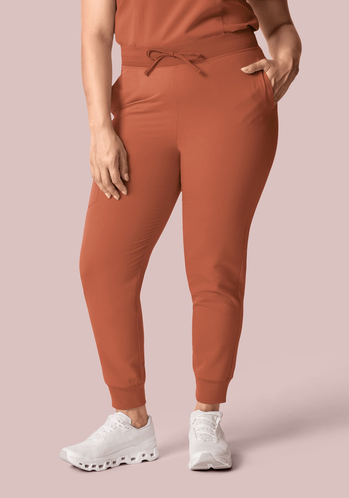 High Waisted Joggers Chestnut