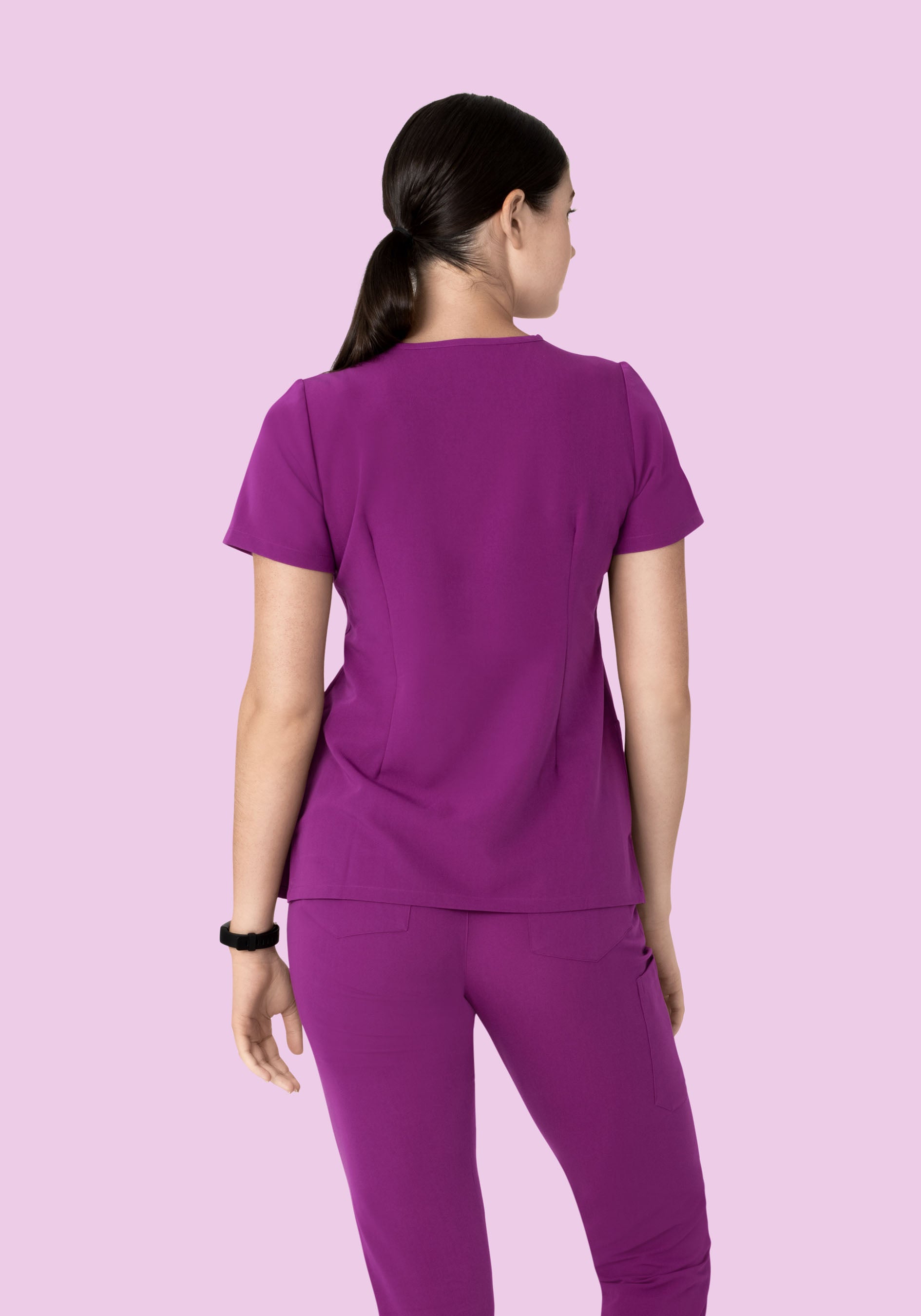 6 Pocket Top Dark Orchid