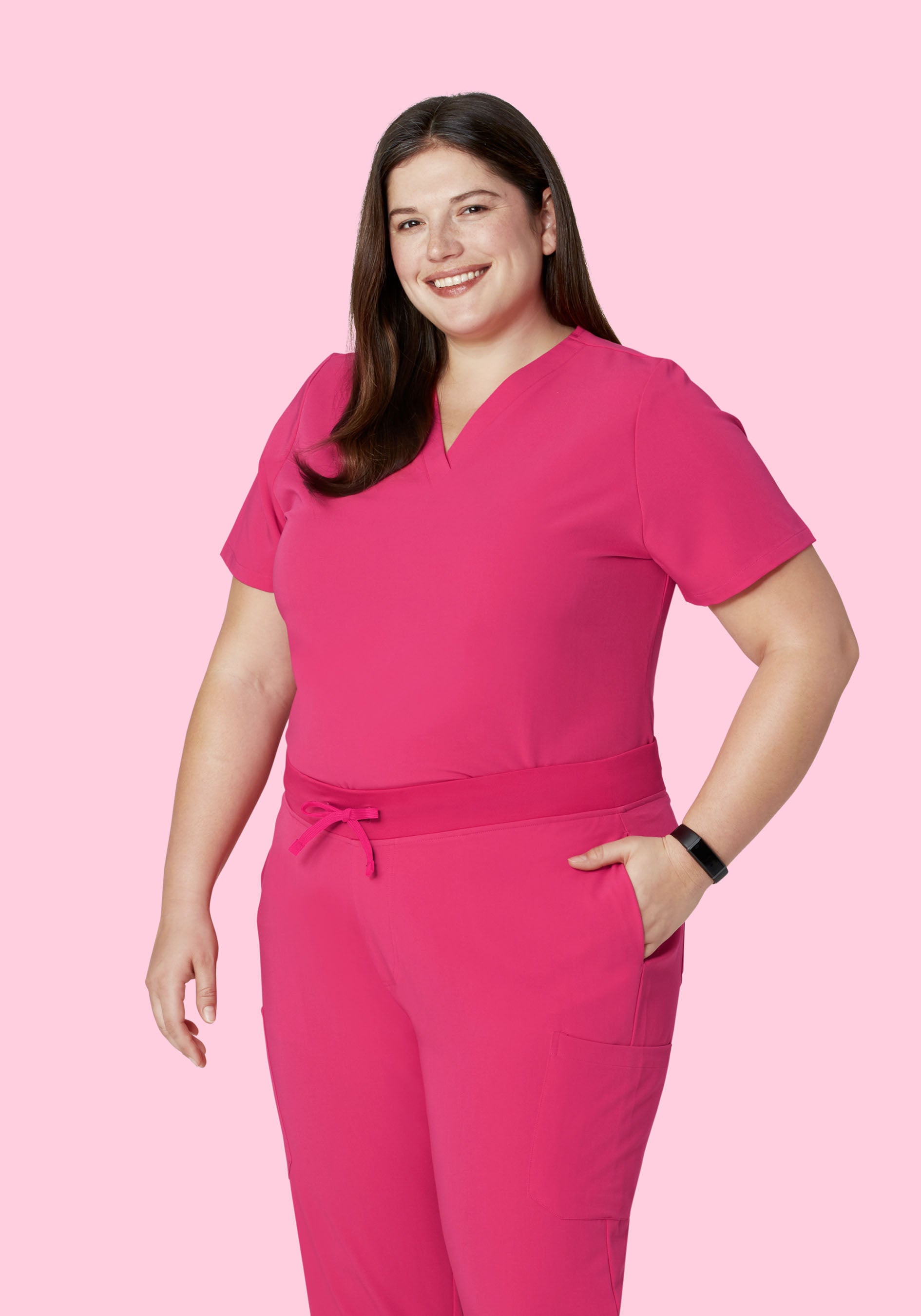 6 Pocket Top Hot Pink