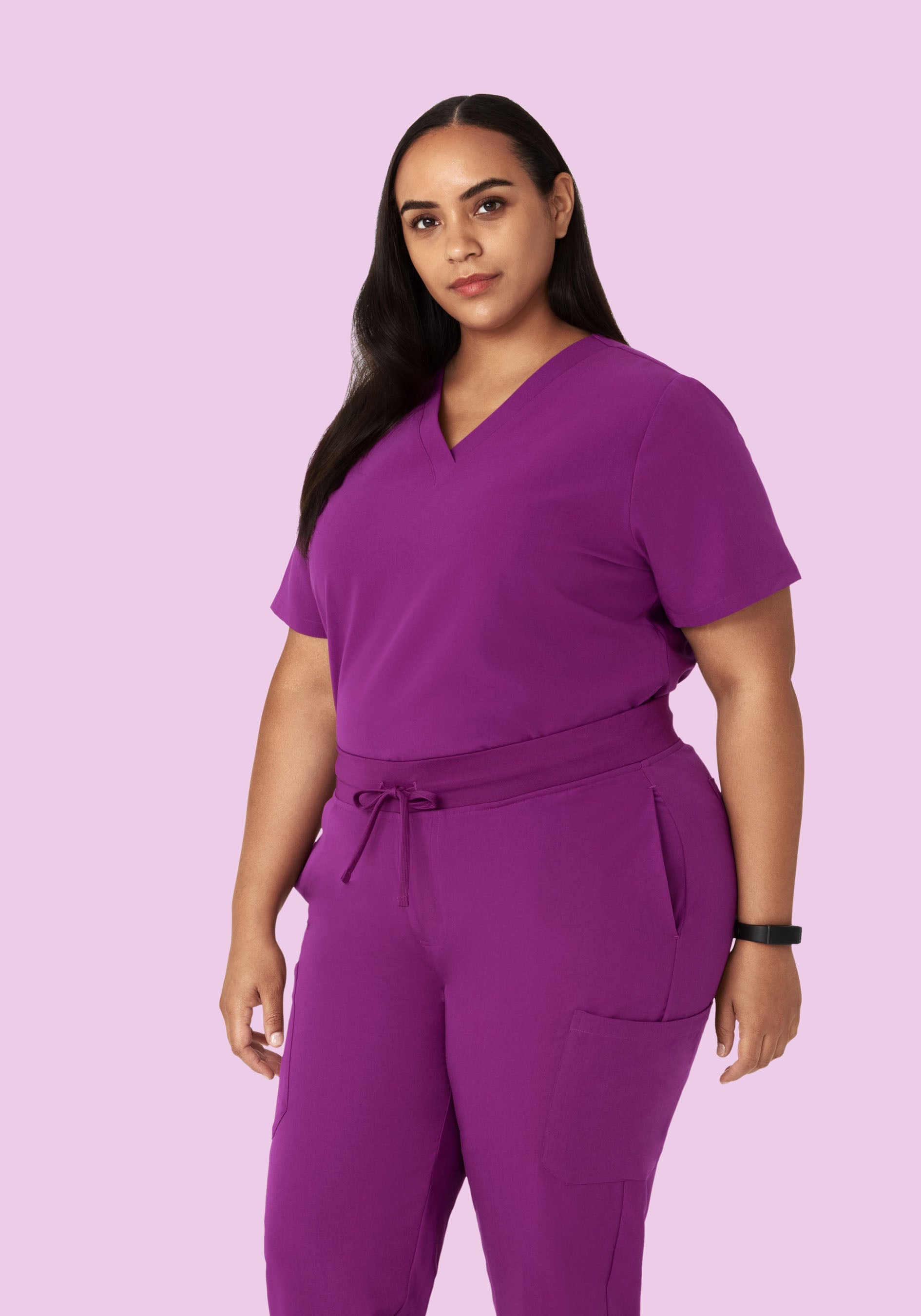 6 Pocket Top Dark Orchid