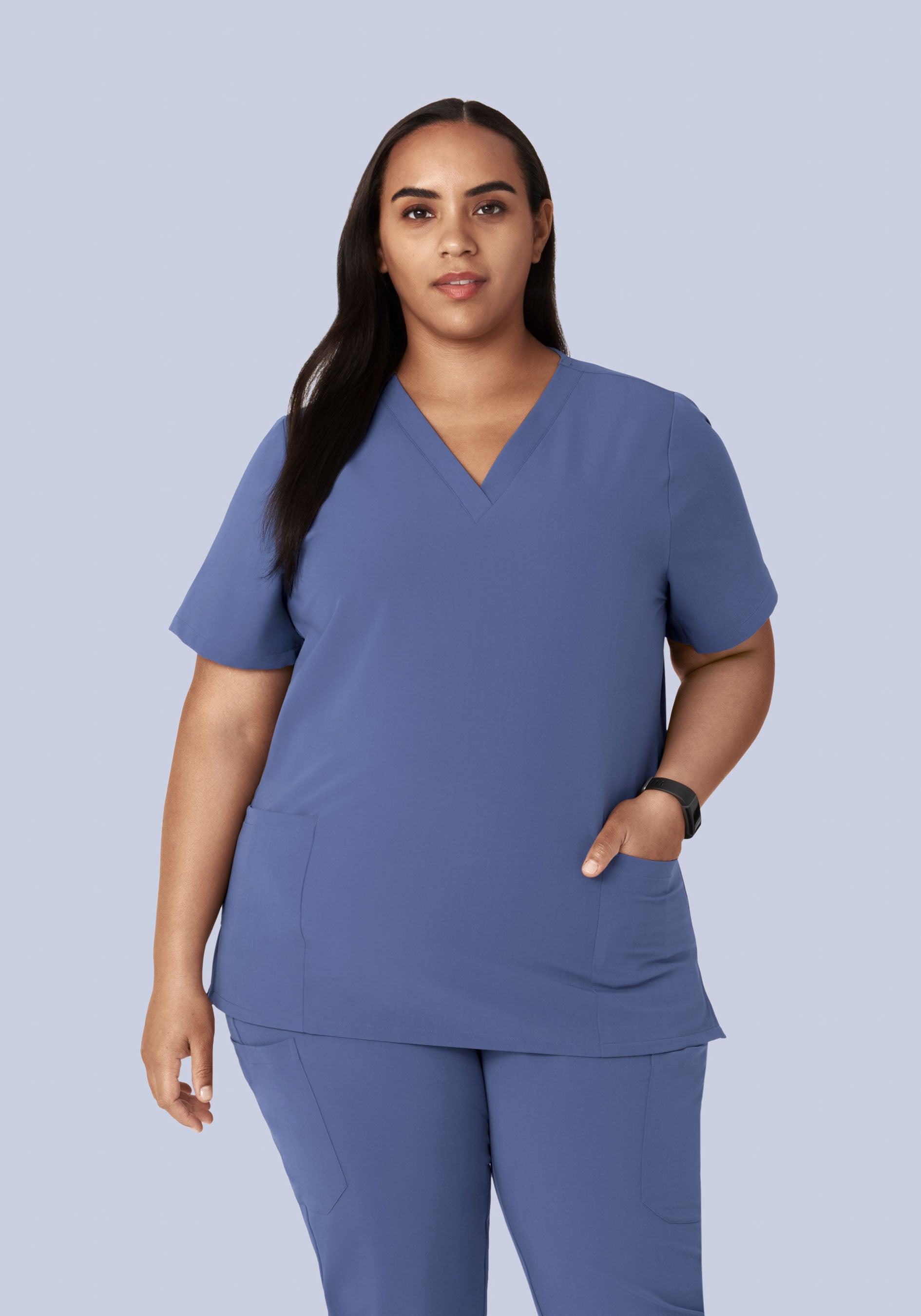 6 Pocket Top Deep Periwinkle