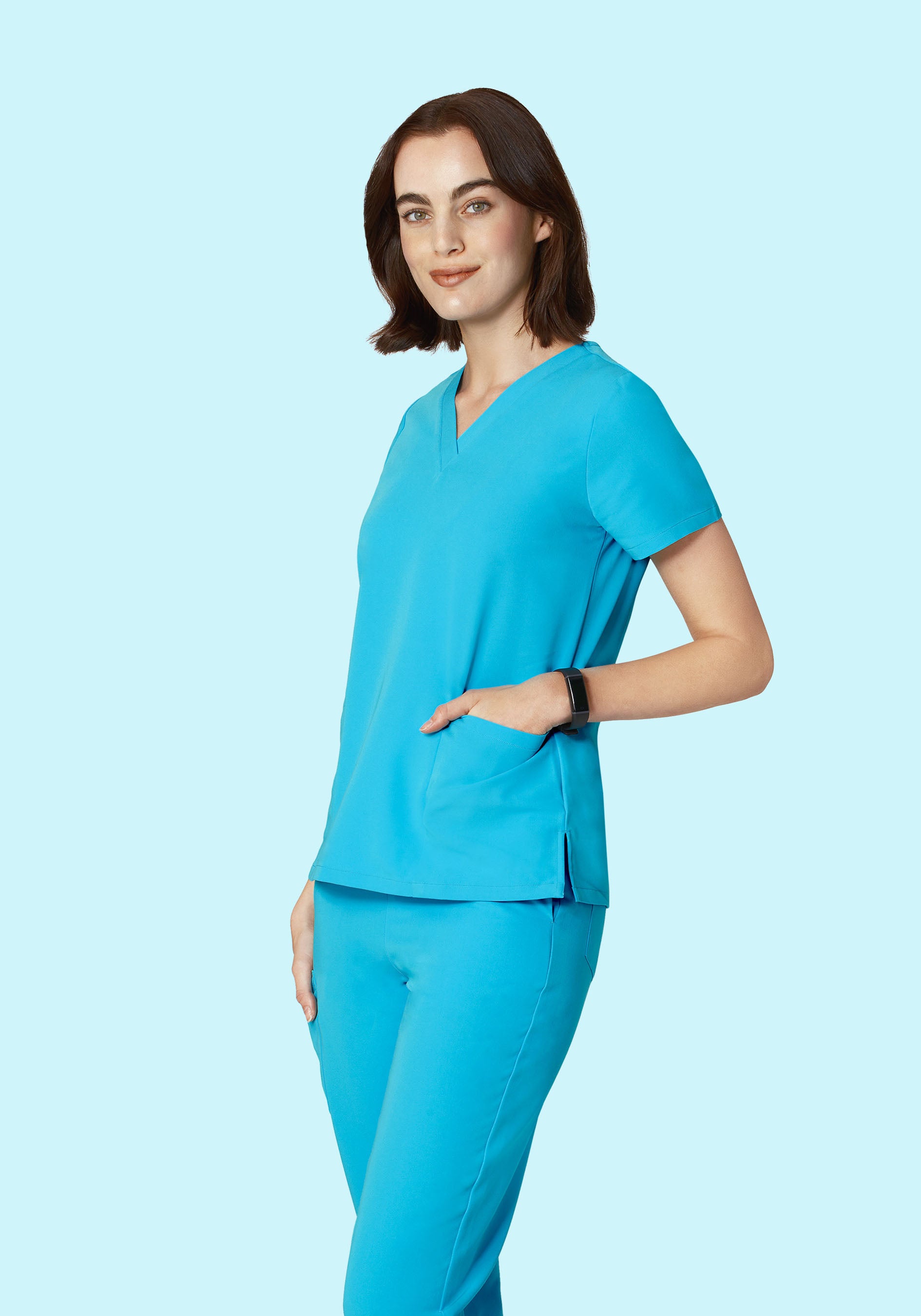 6 Pocket Top Pacific Blue