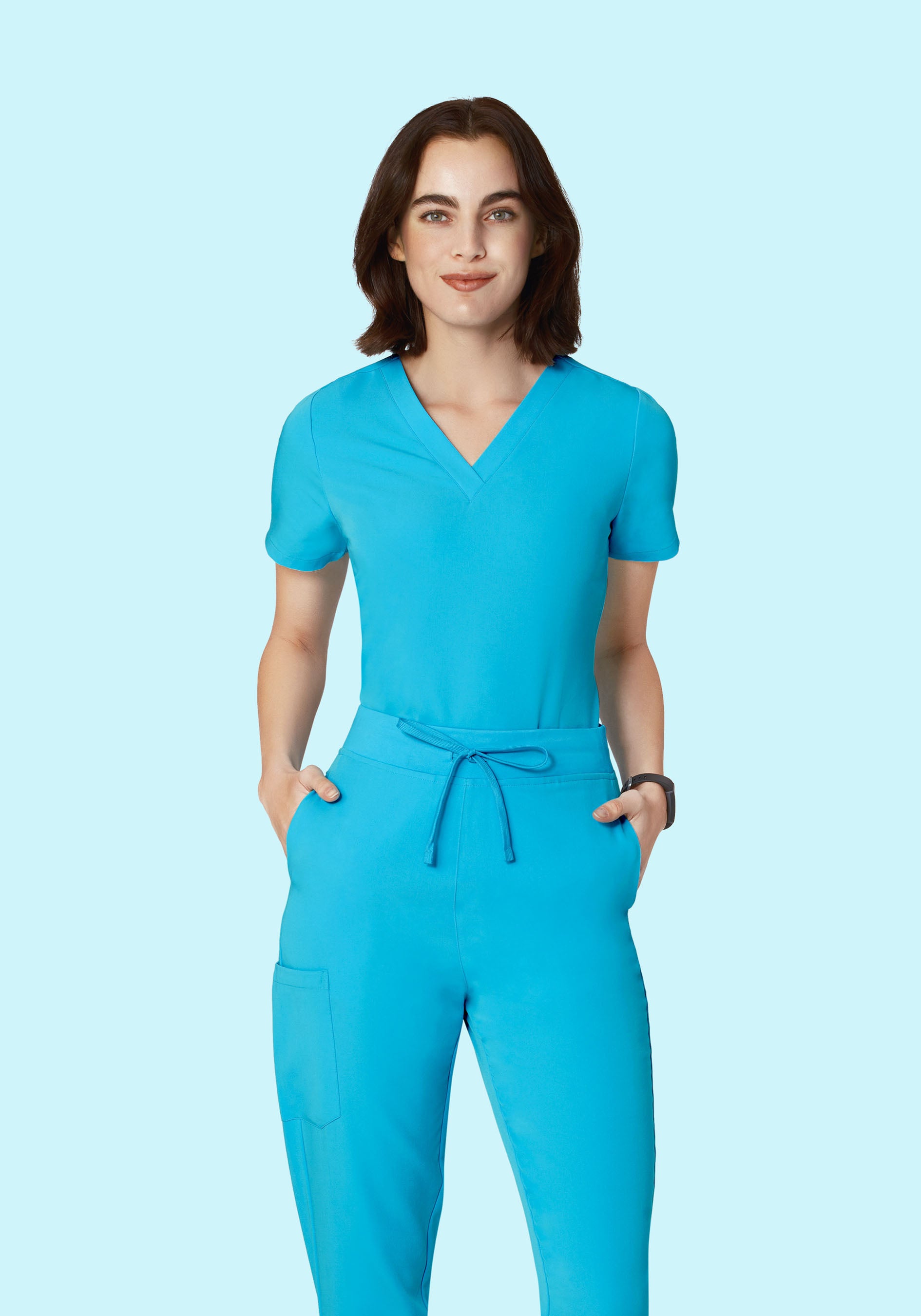 6 Pocket Top Pacific Blue