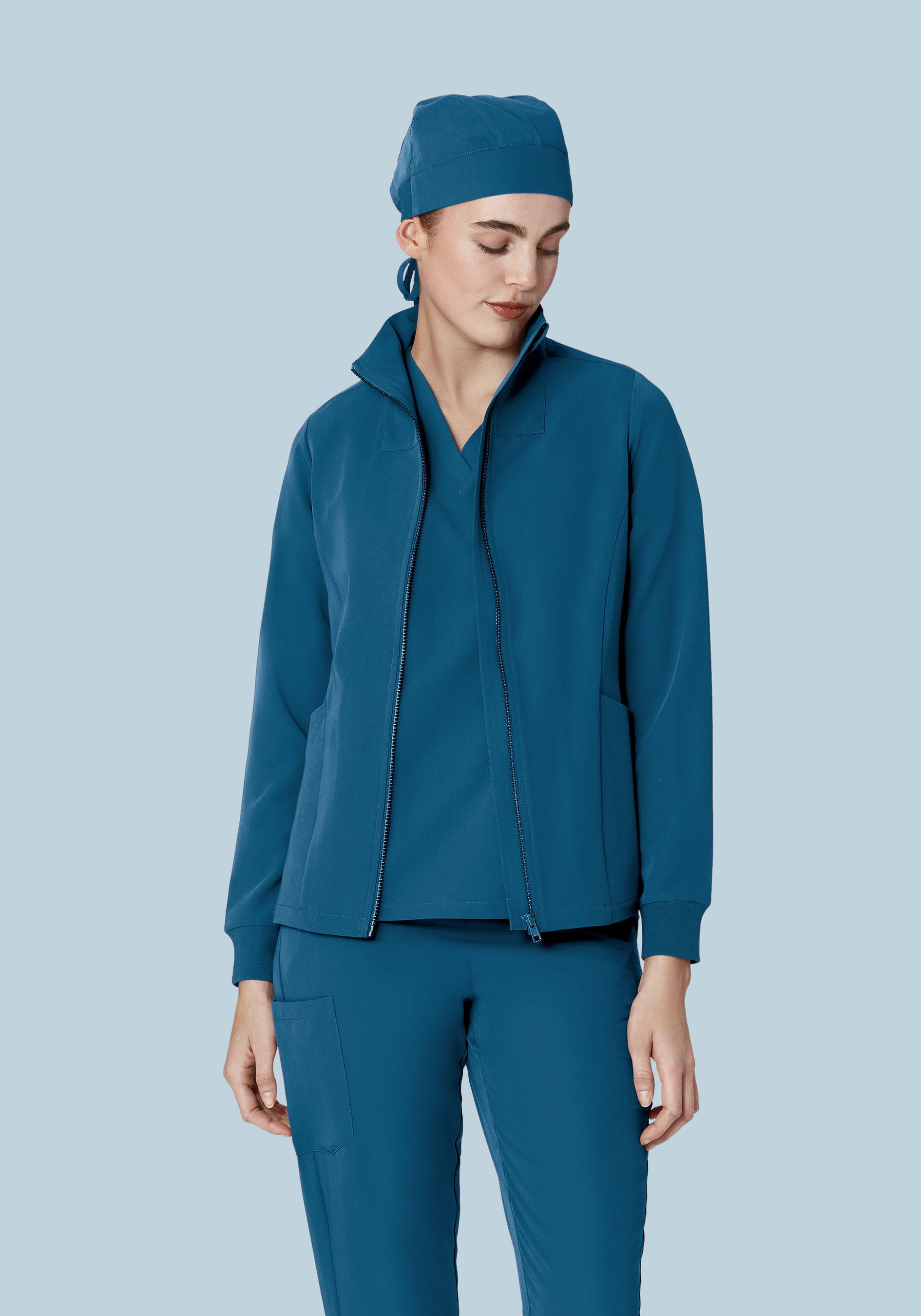 Women's Modern Scrub Jacket Harbor Blue