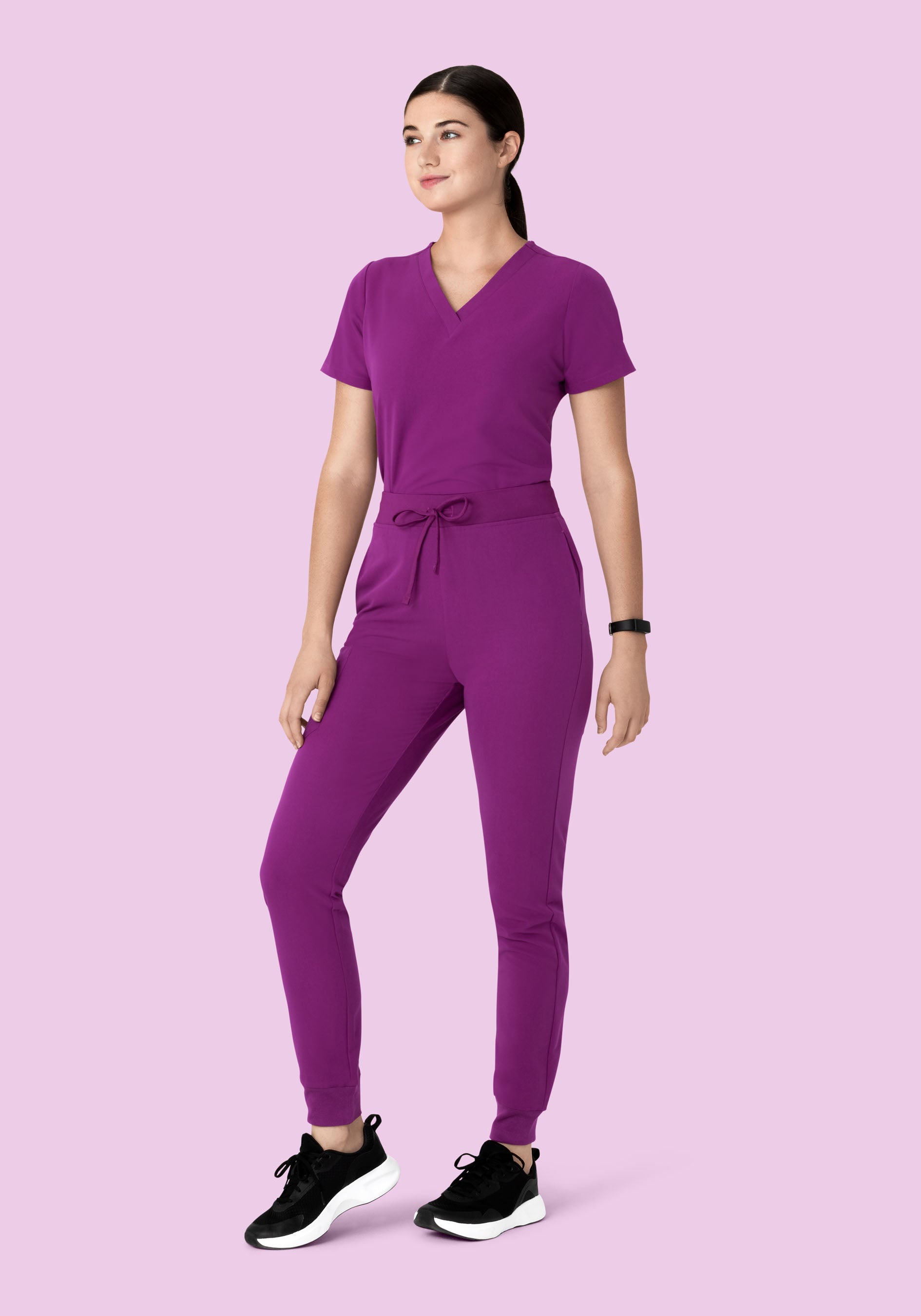 6 Pocket Top Dark Orchid