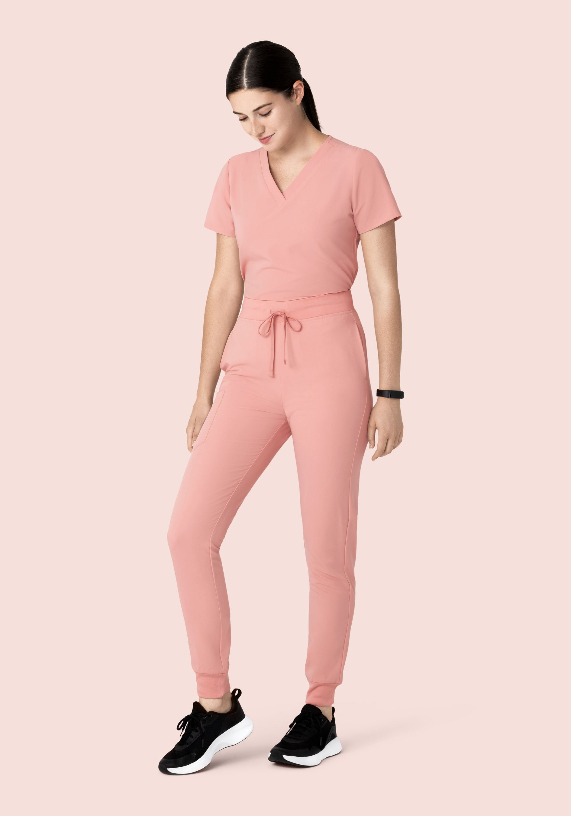 High Waisted Joggers Dusty Pink