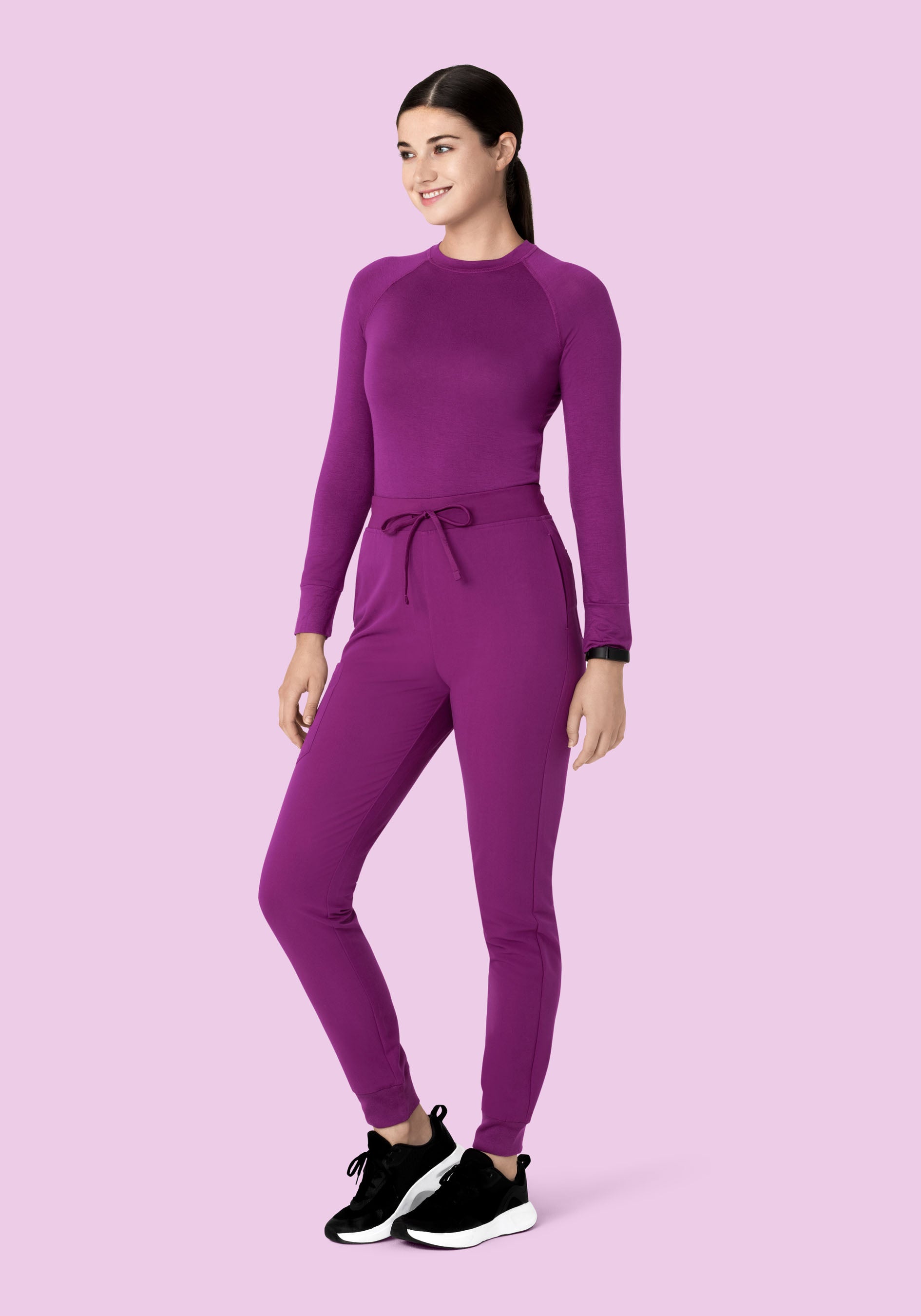 High Waisted Joggers Dark Orchid