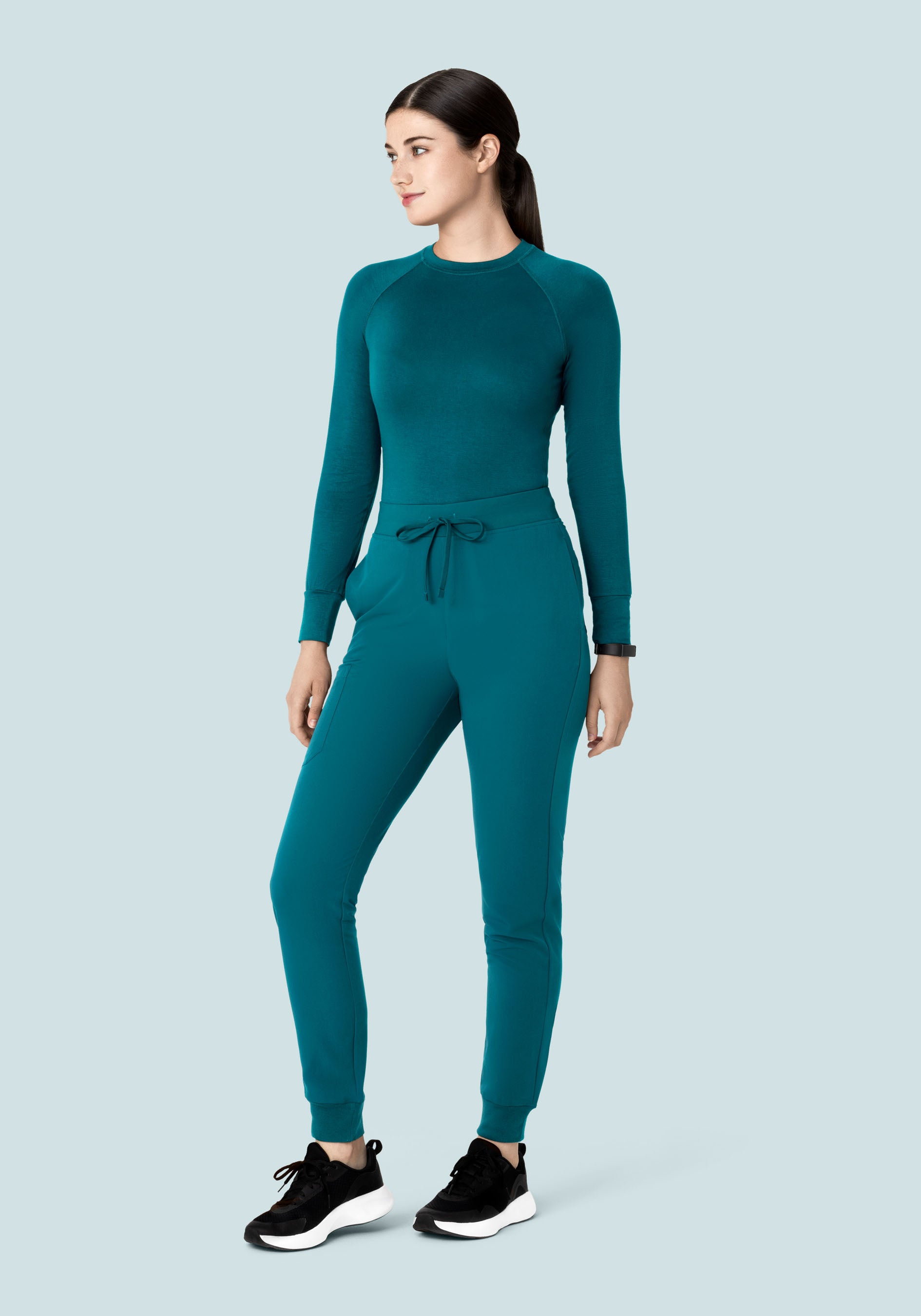 High Waisted Joggers Peacock
