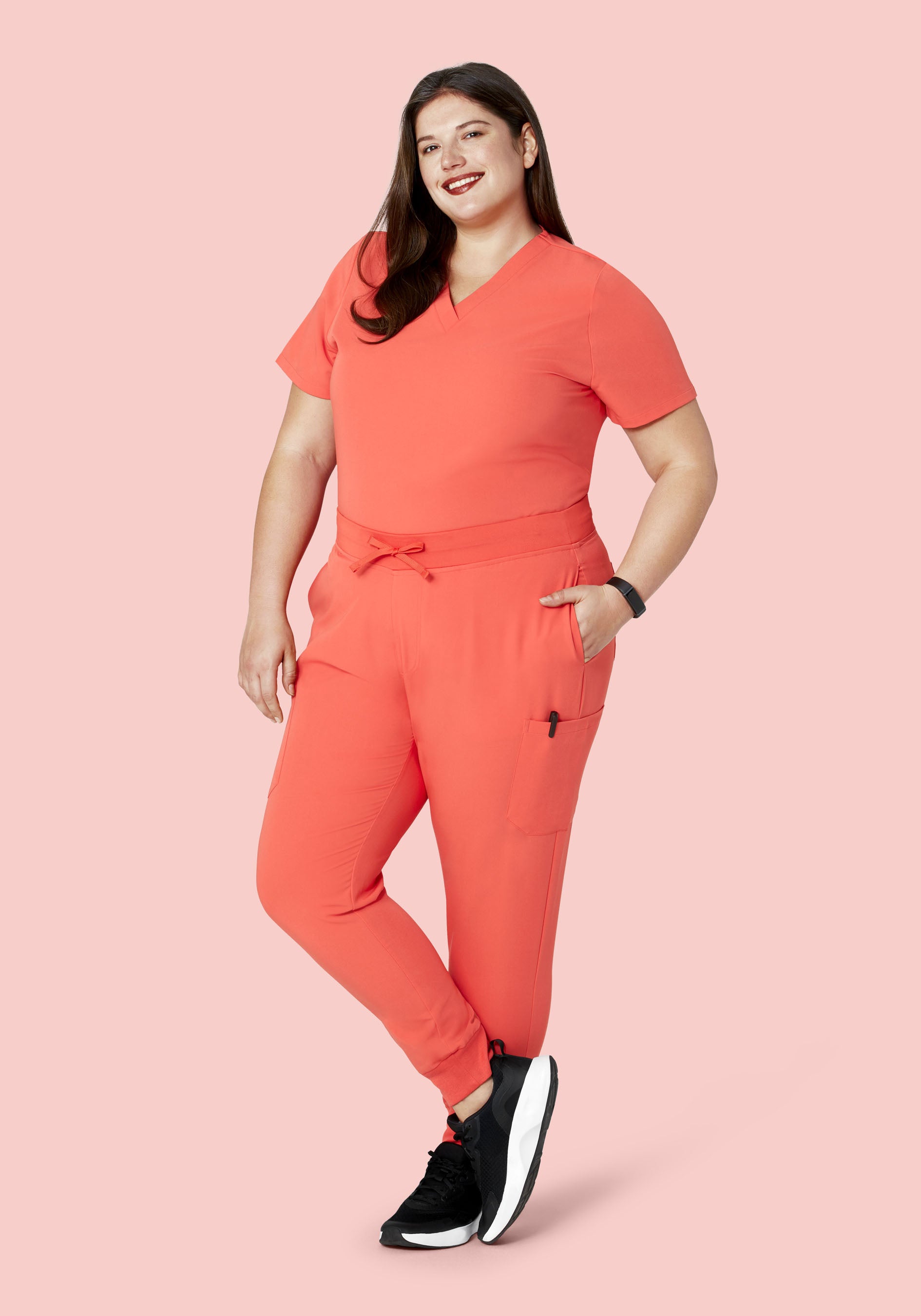 9 Pocket Joggers Coral