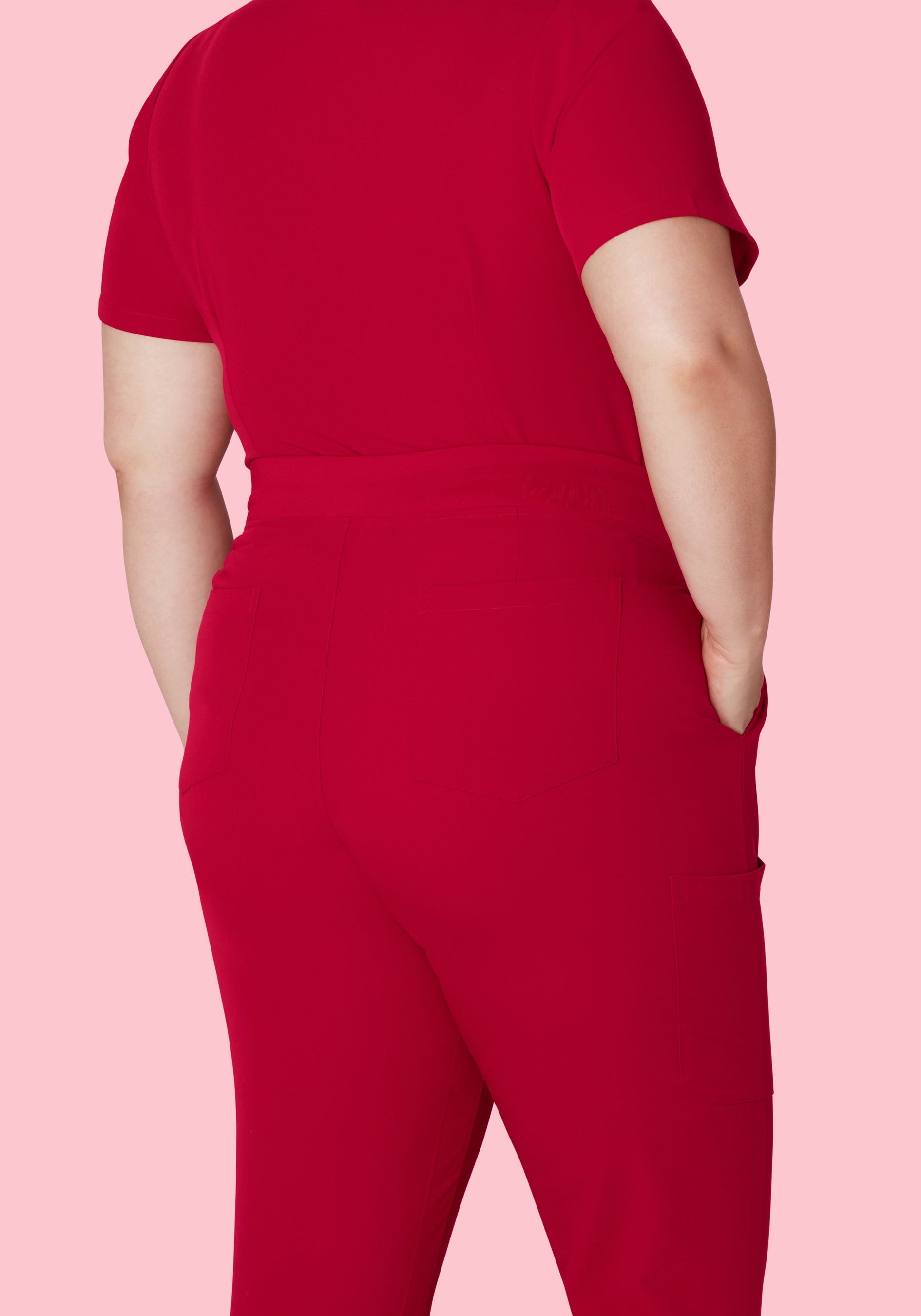 9 Pocket Joggers Crimson