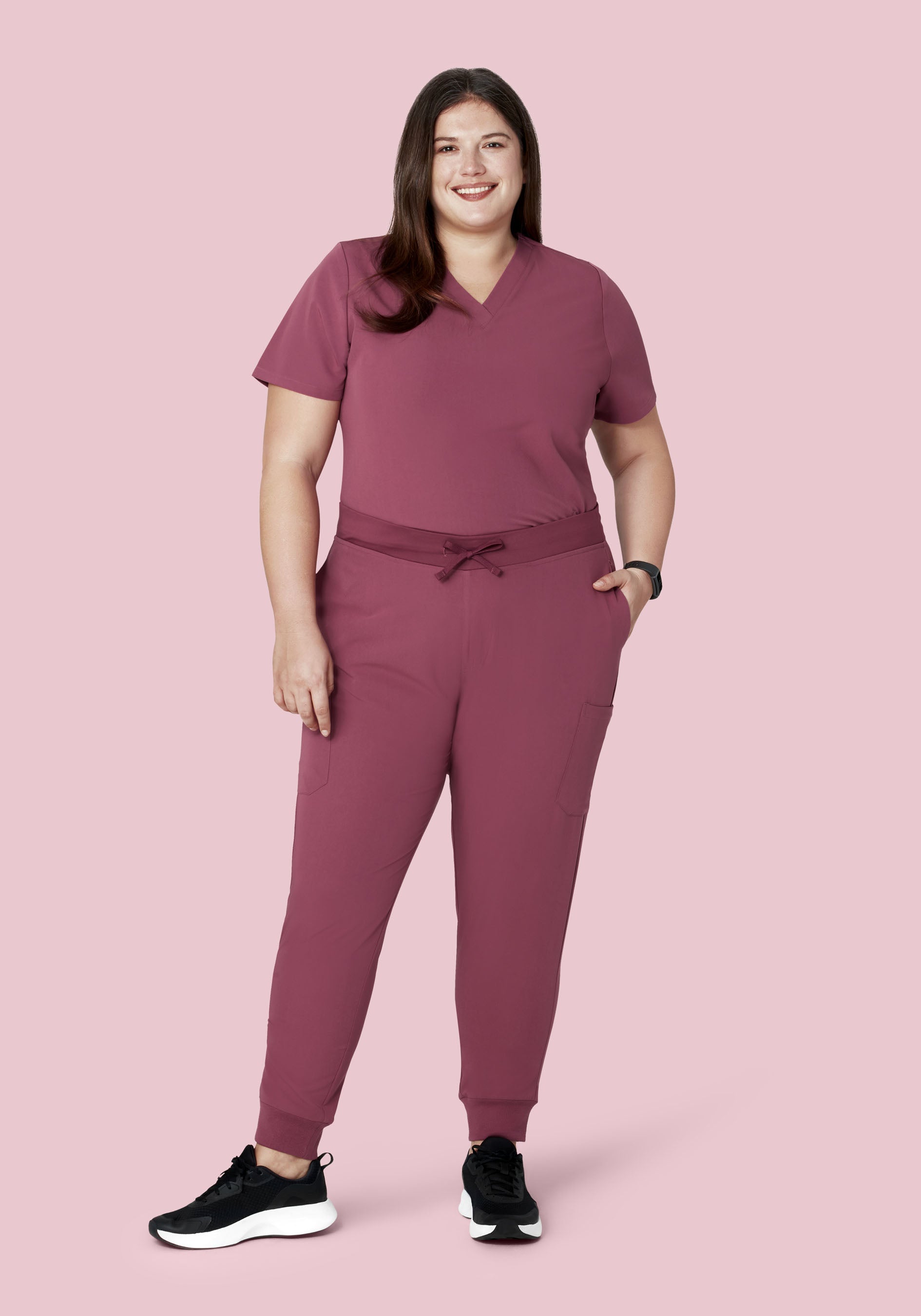 9 Pocket Joggers Deep Mauve