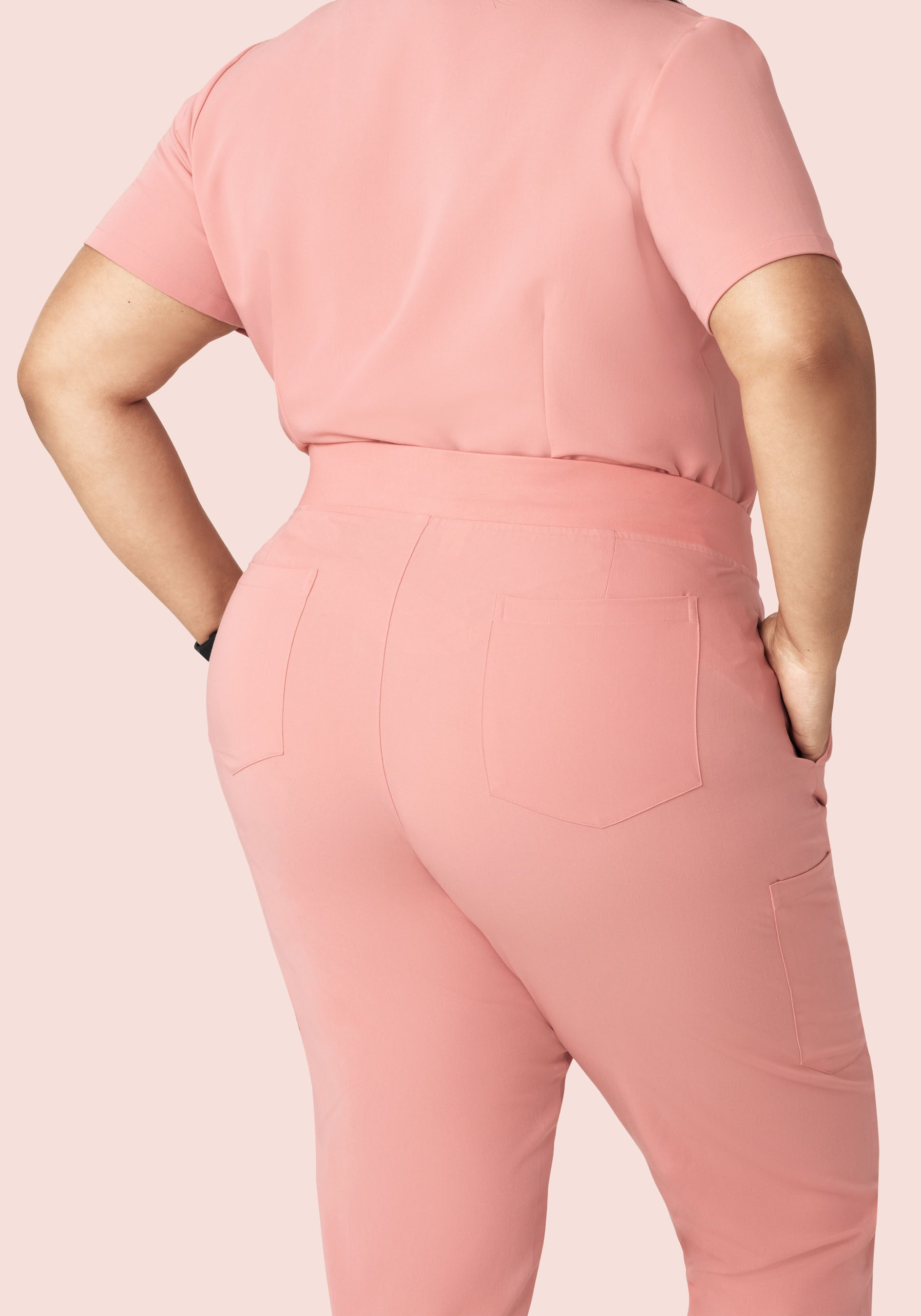 9 Pocket Joggers Dusty Pink