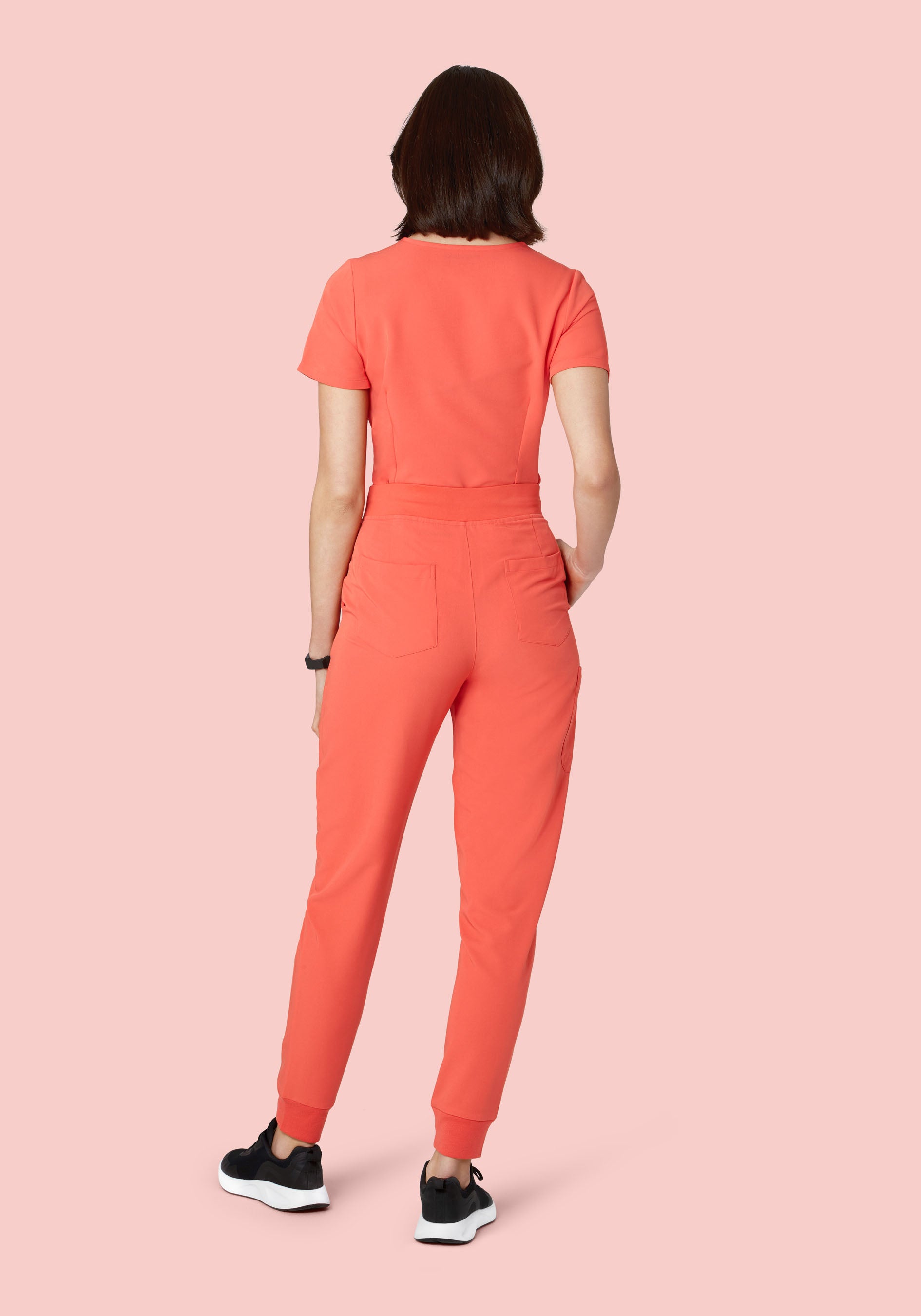 High Waisted Joggers Coral