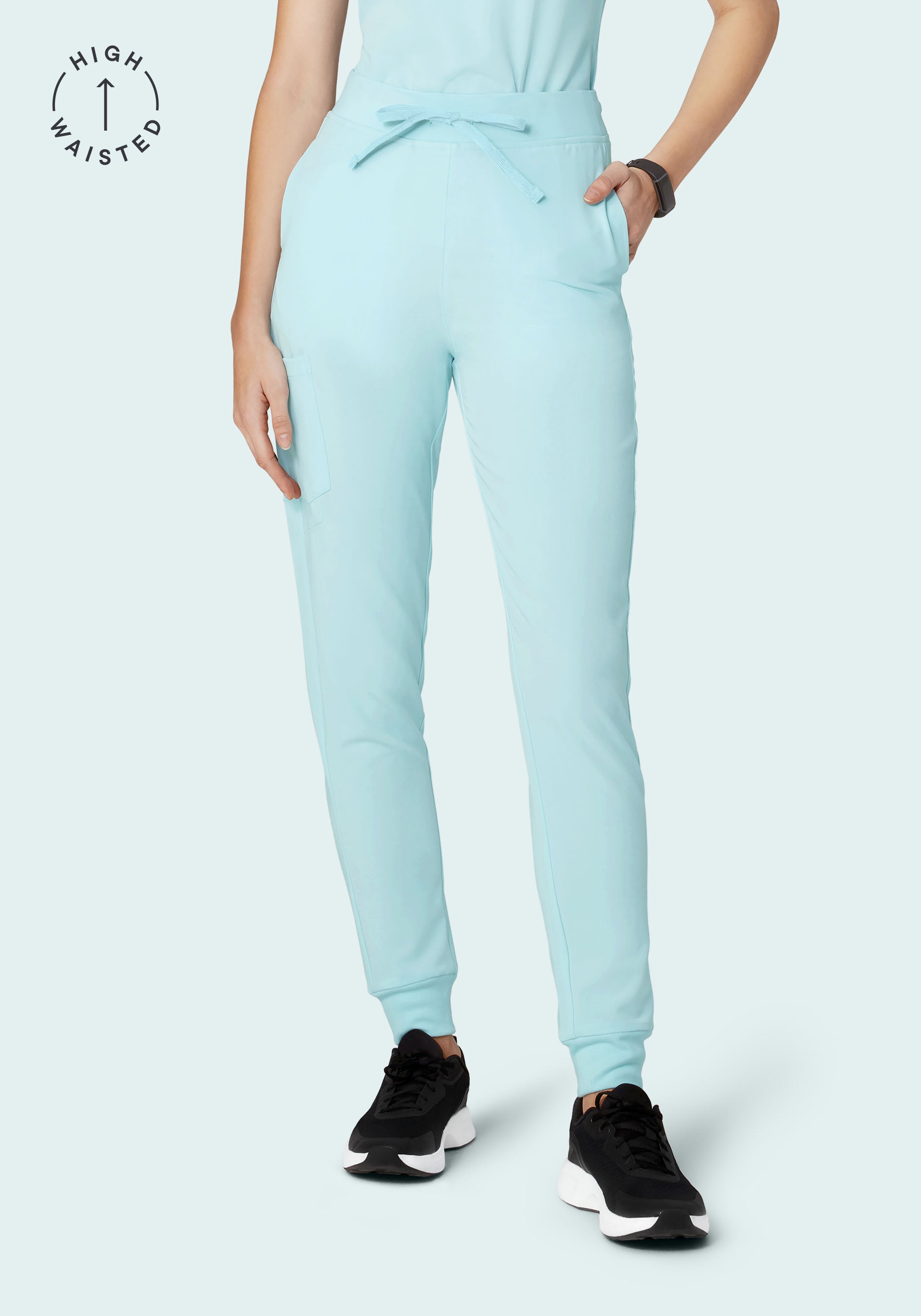 High Waisted Joggers Glacier