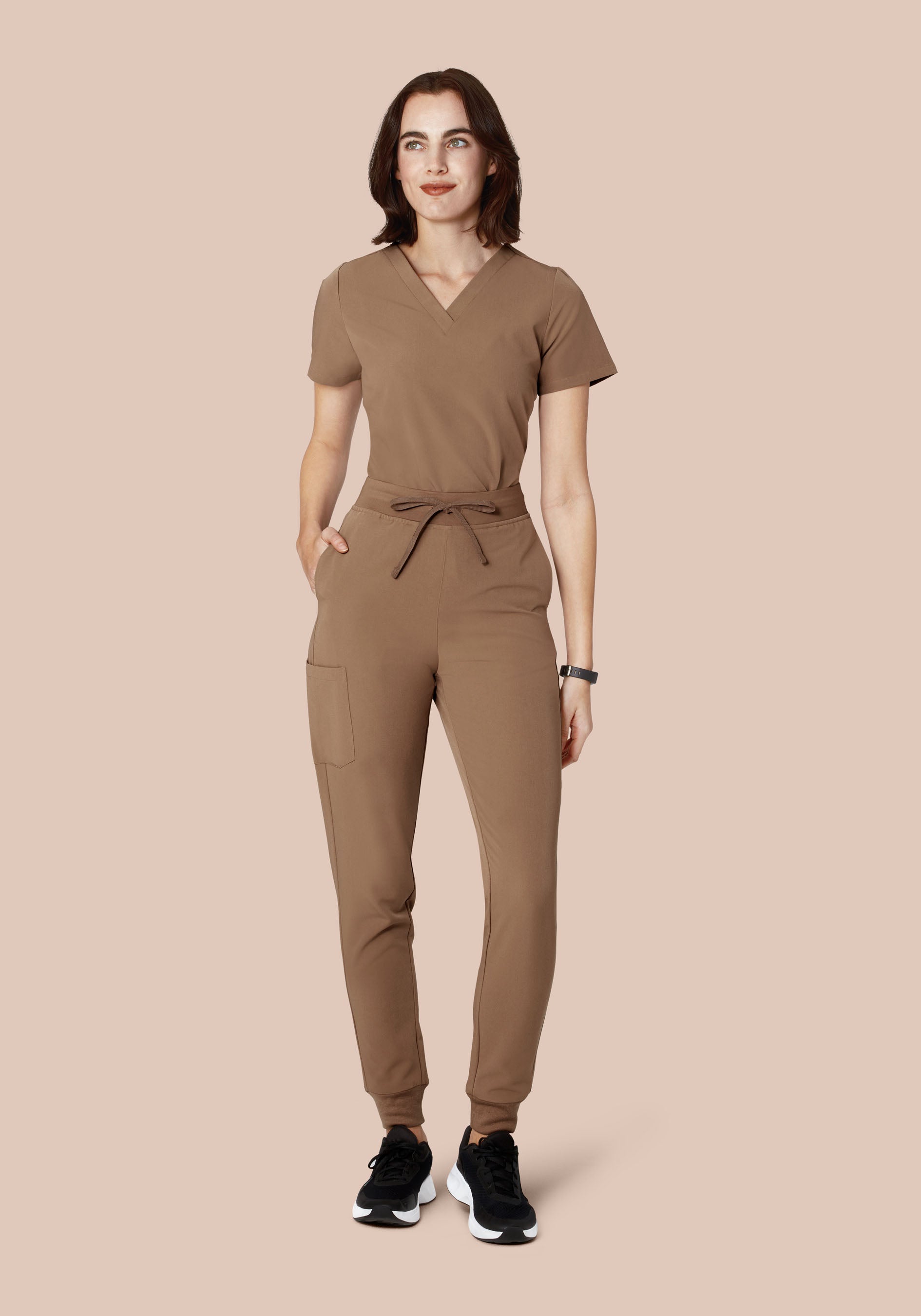 High Waisted Joggers Mocha