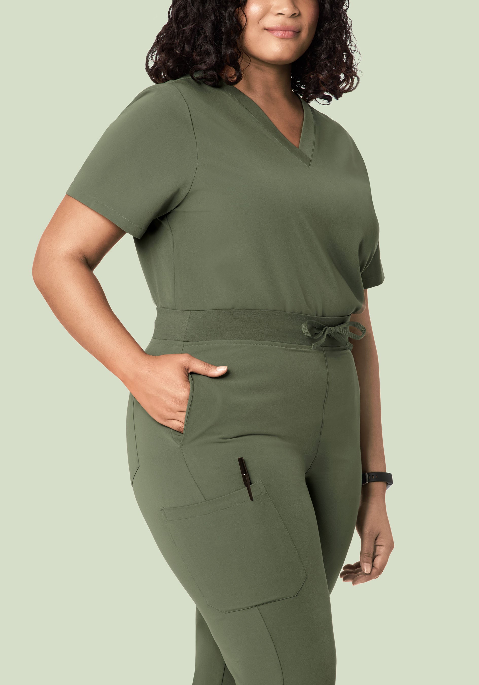 High Waisted Joggers Thyme