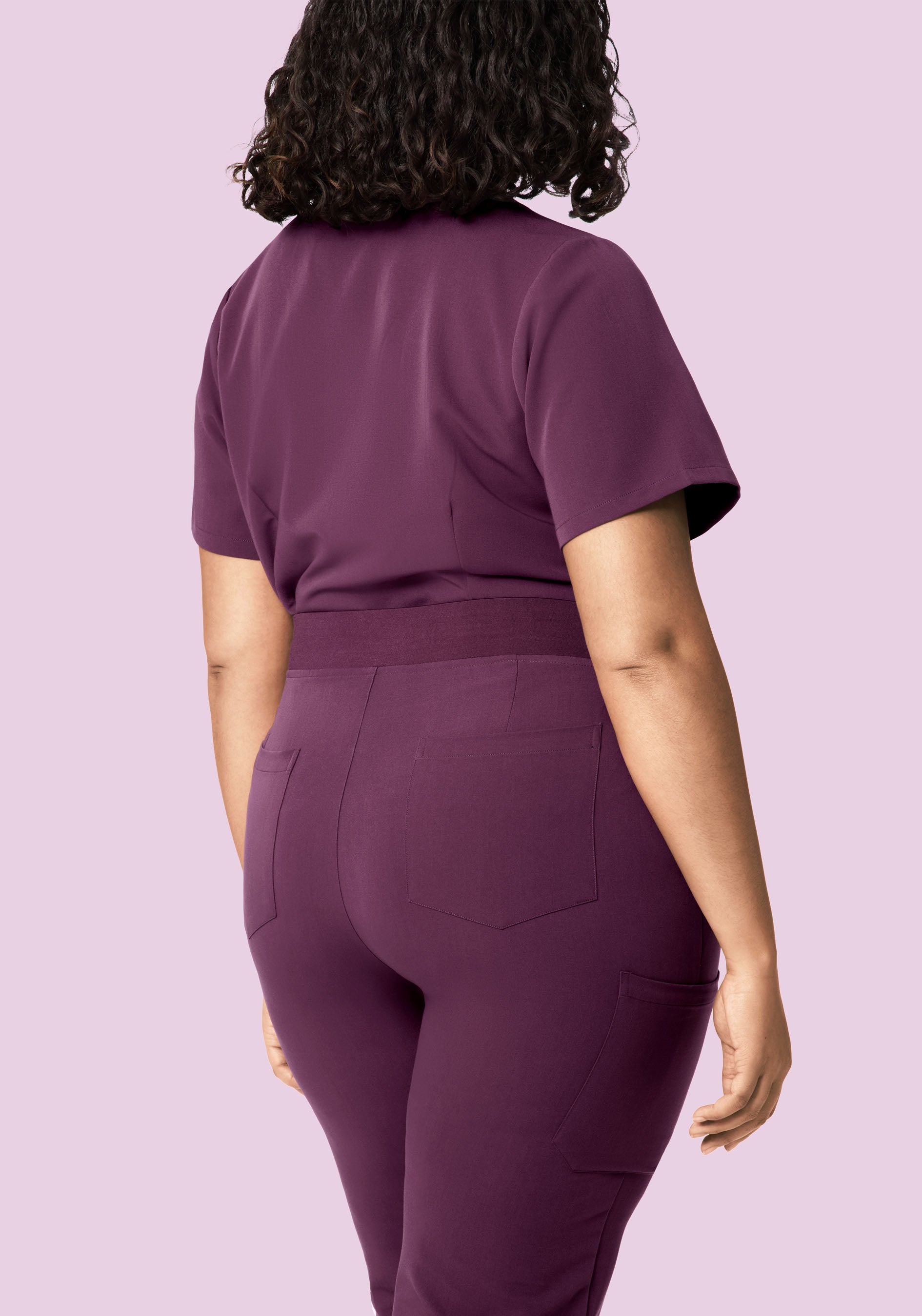 High Waisted Joggers Bordeaux