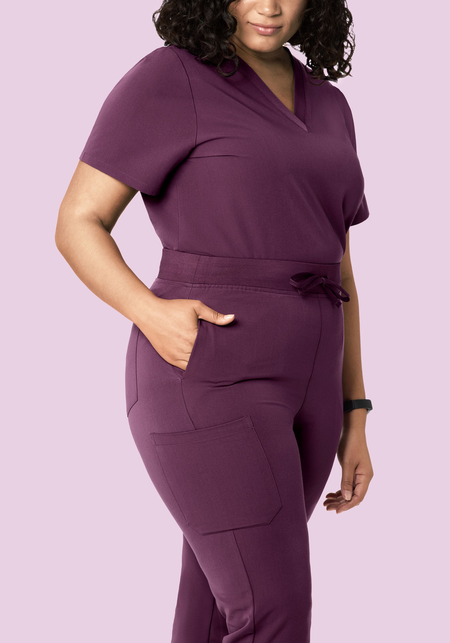 High Waisted Joggers Bordeaux