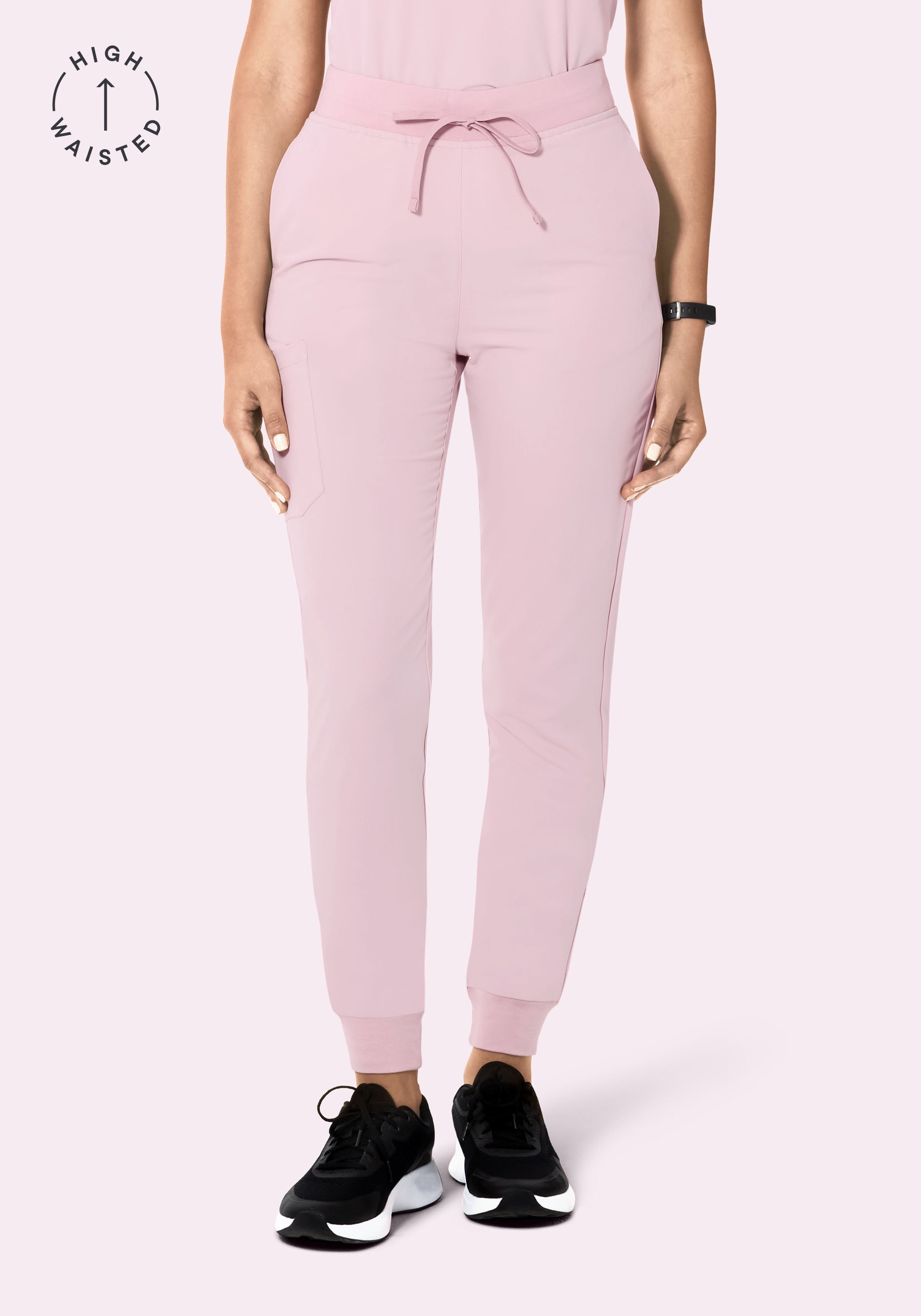 High Waisted Joggers Blush Blossom