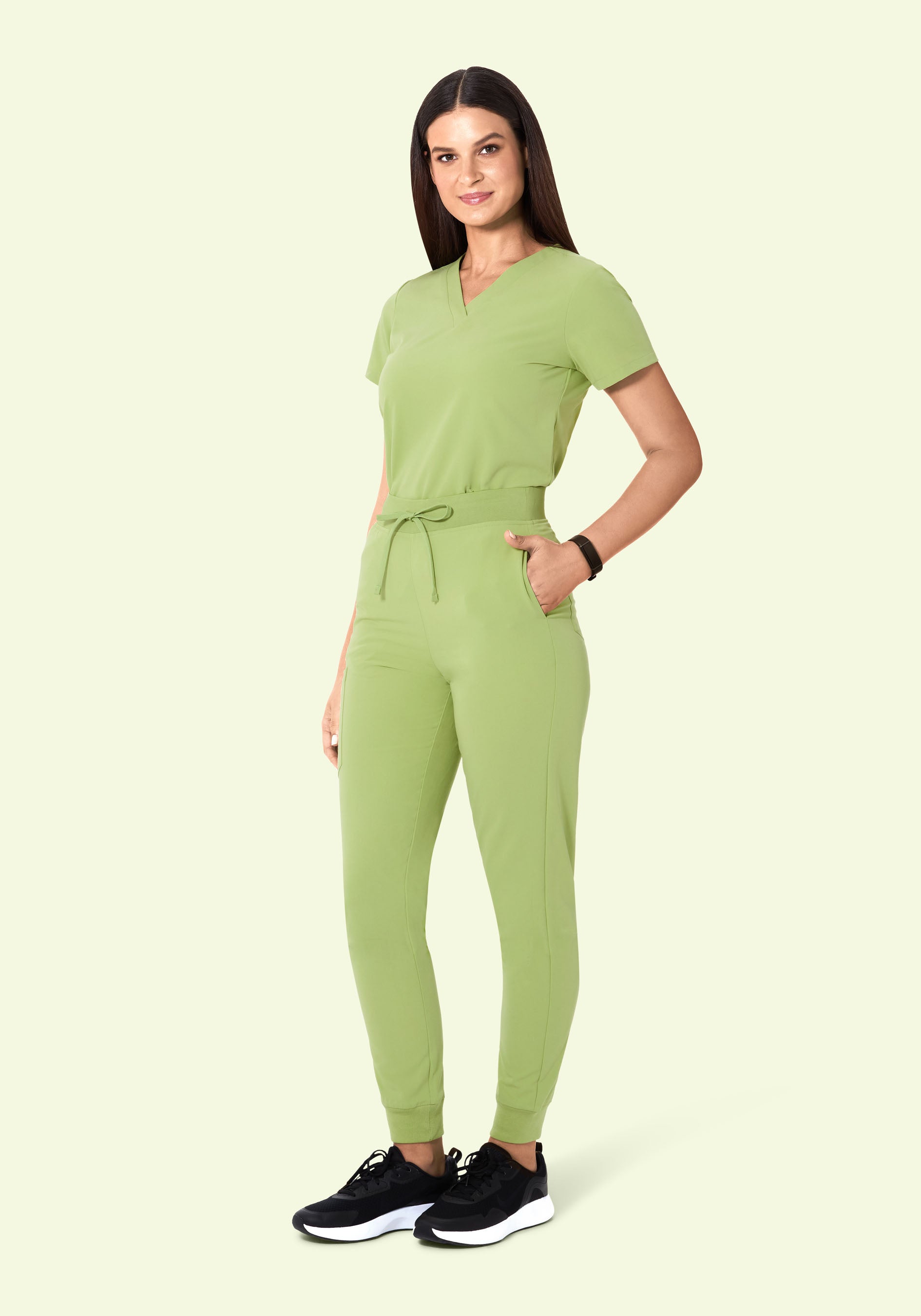 High Waisted Joggers Fern