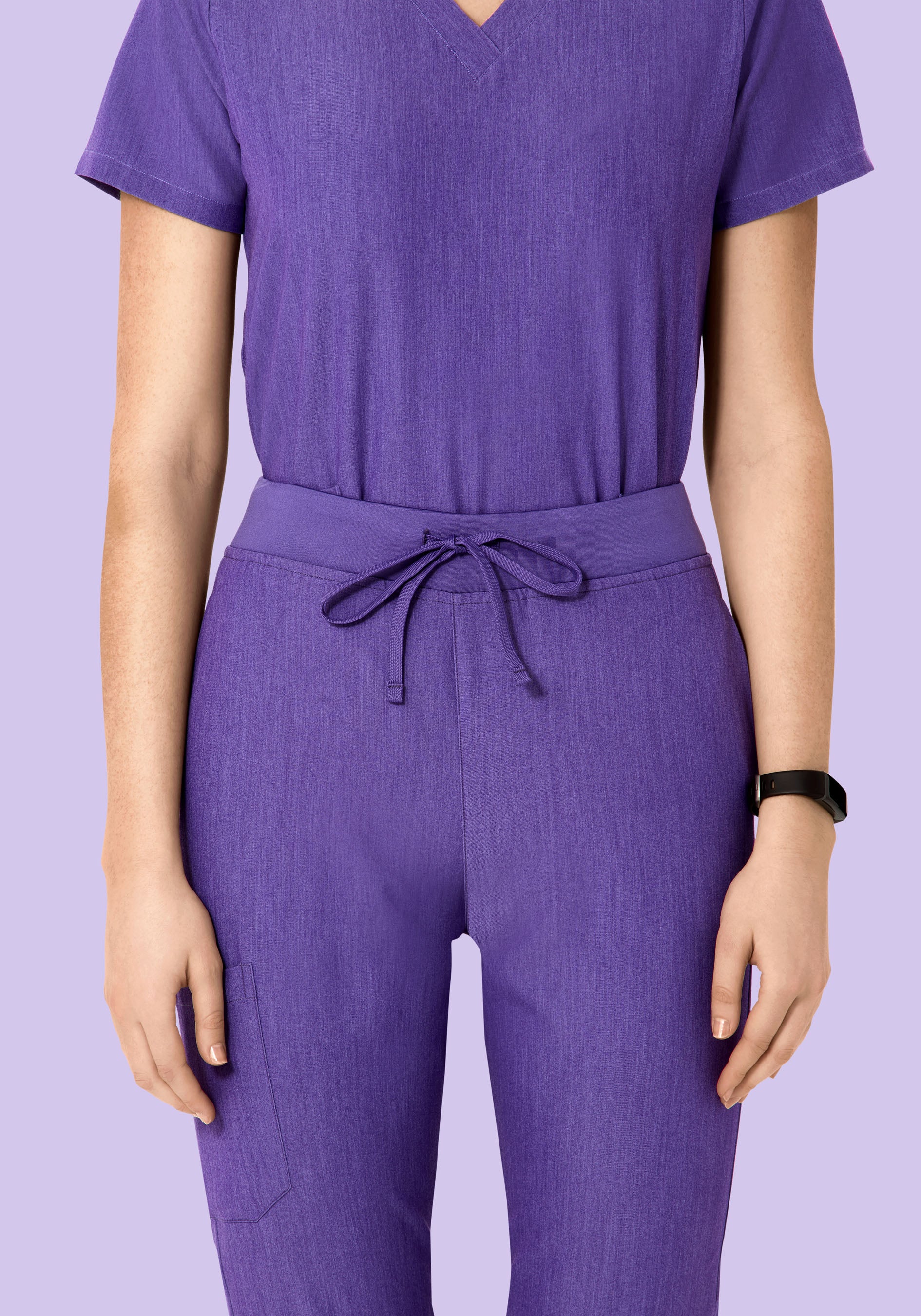 High Waisted Joggers Heather Grape