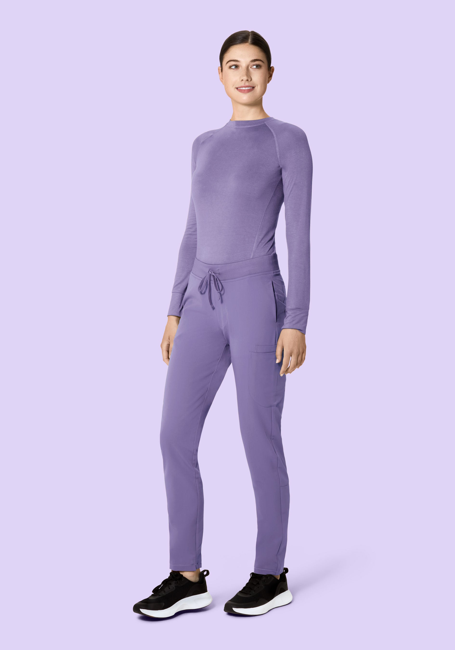 High Waisted Joggers Hyacinth