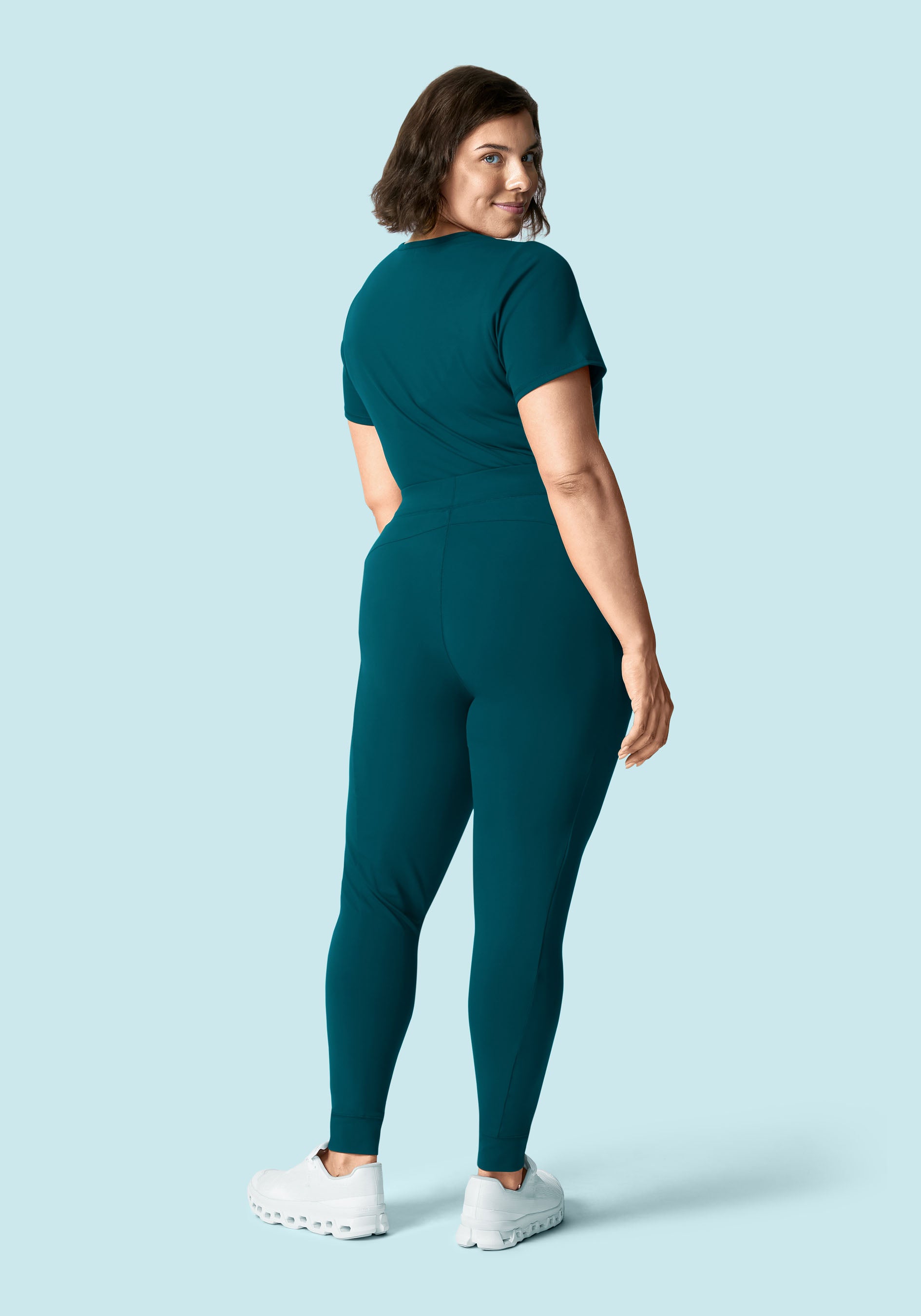 Soft Stretch Joggers Caribbean Blue