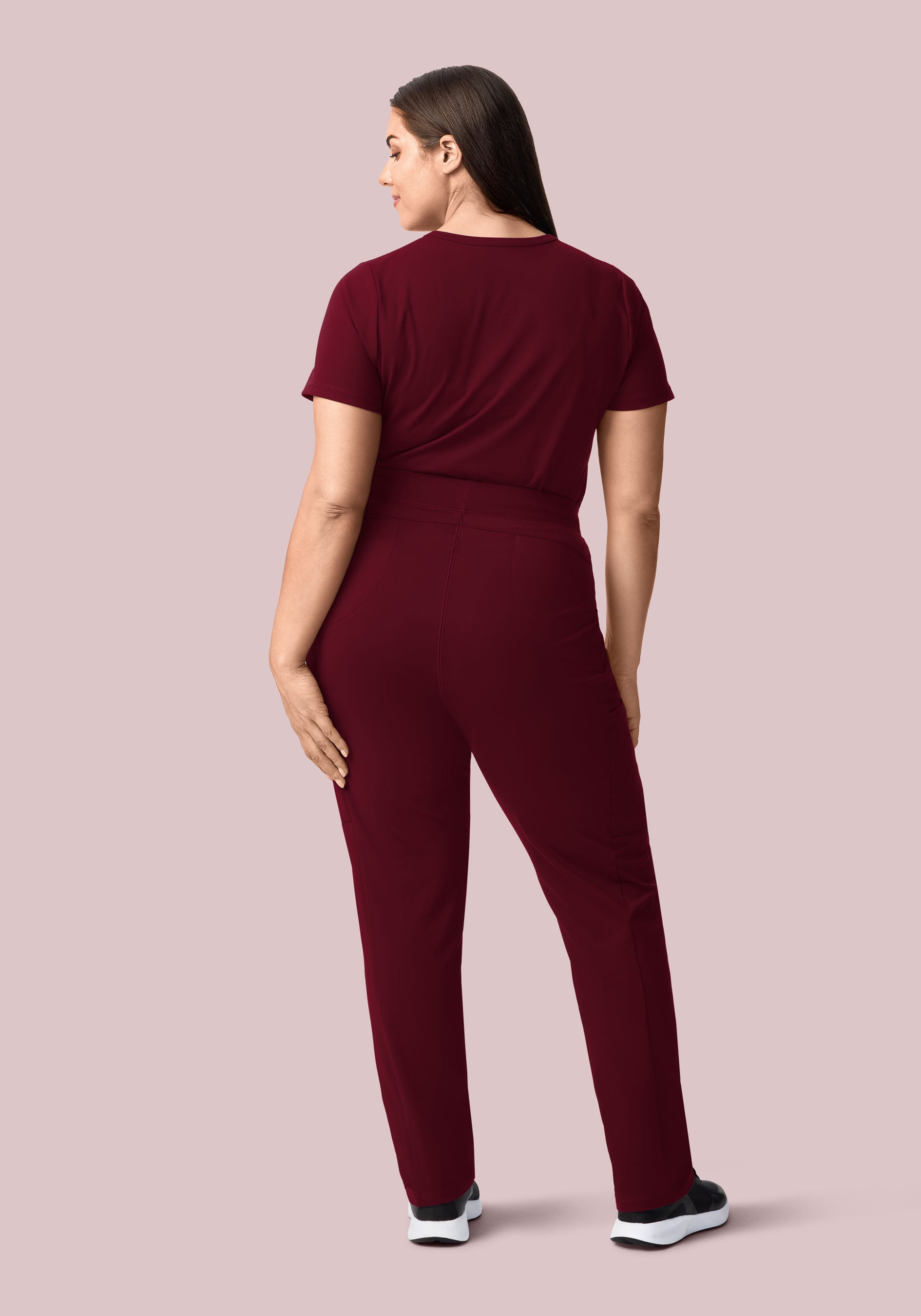 Soft Stretch Chest Pocket Top Wine