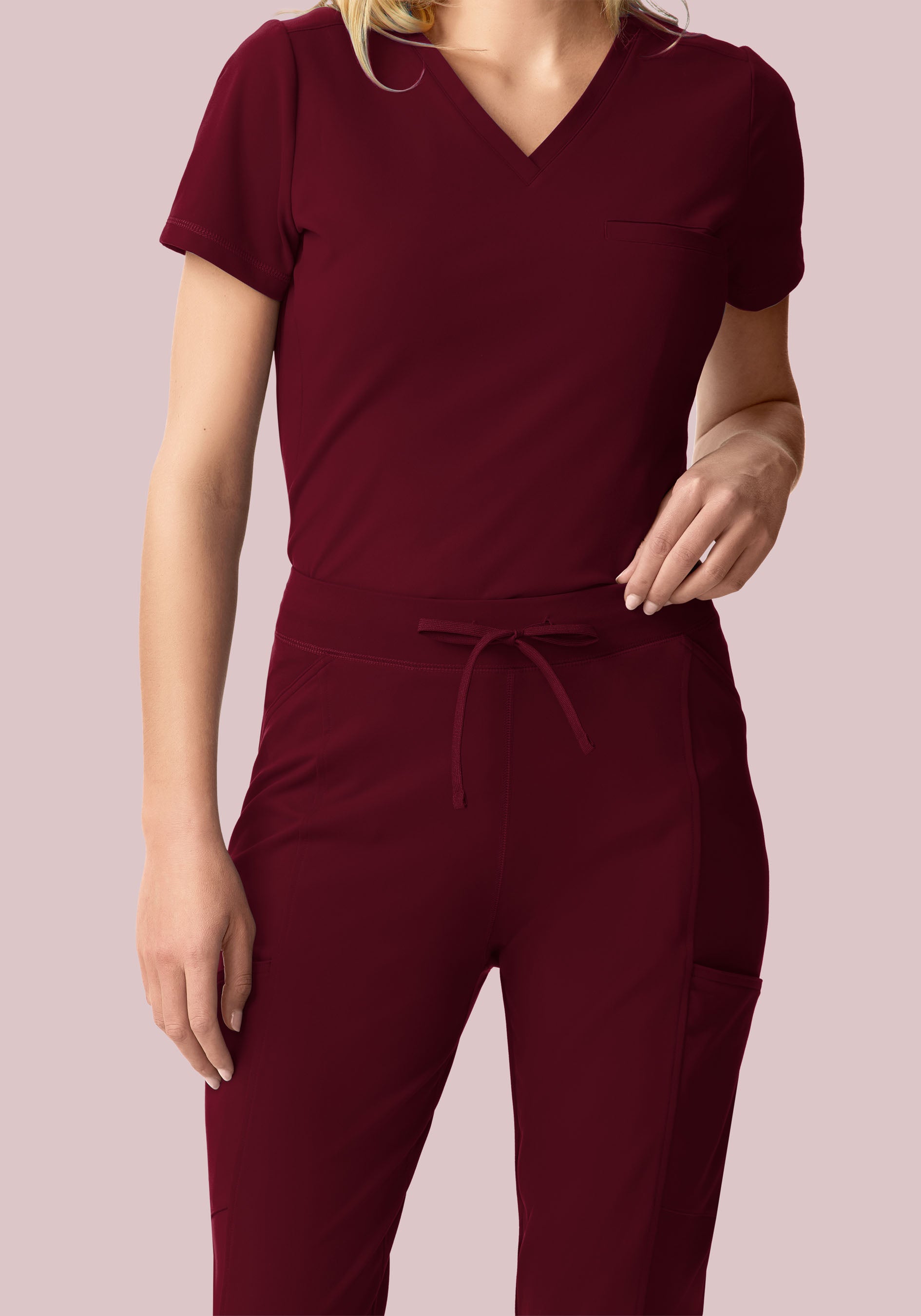 Soft Stretch Straight Leg Wine