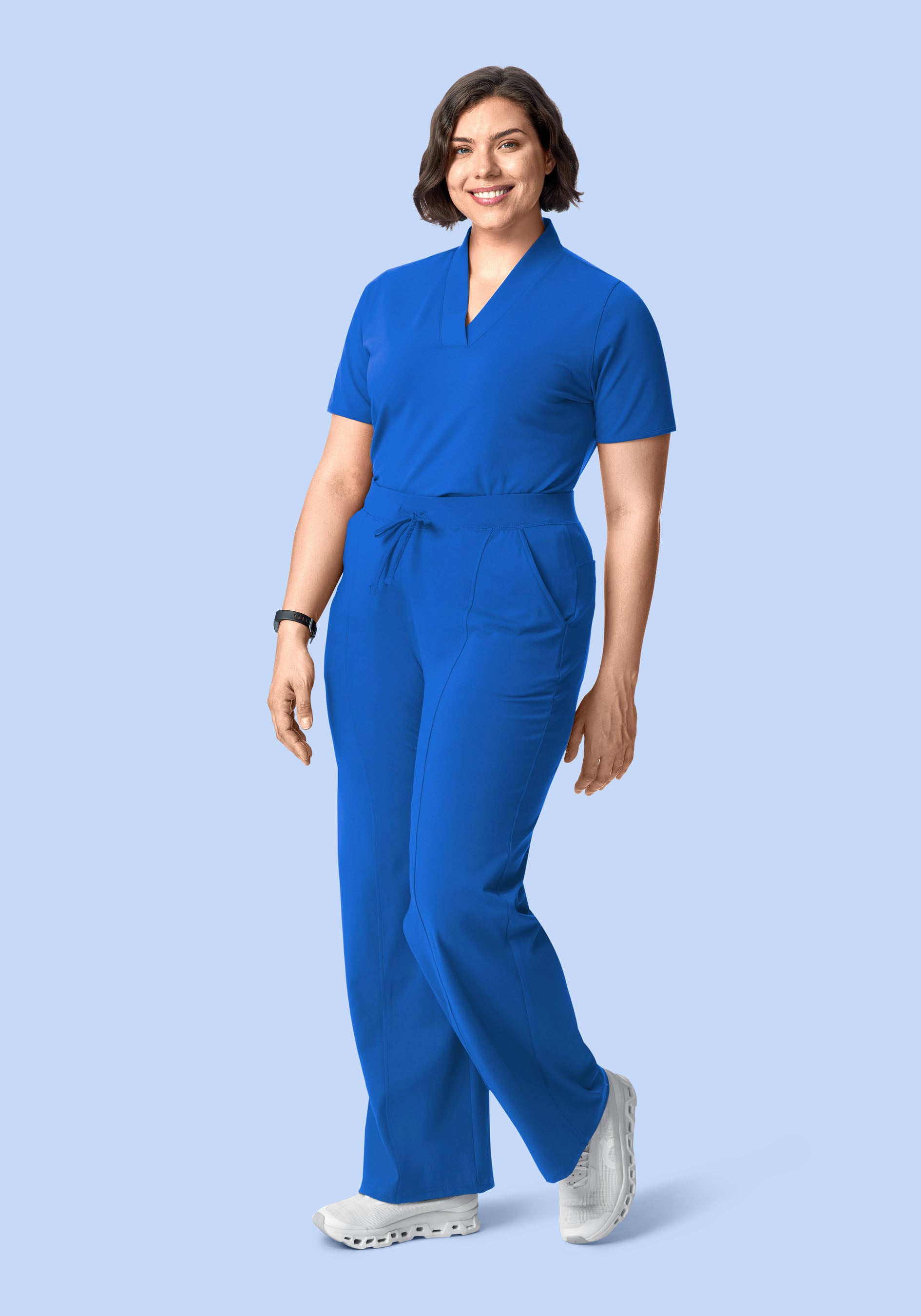 Soft Stretch High Waisted Wide Leg Royal Blue