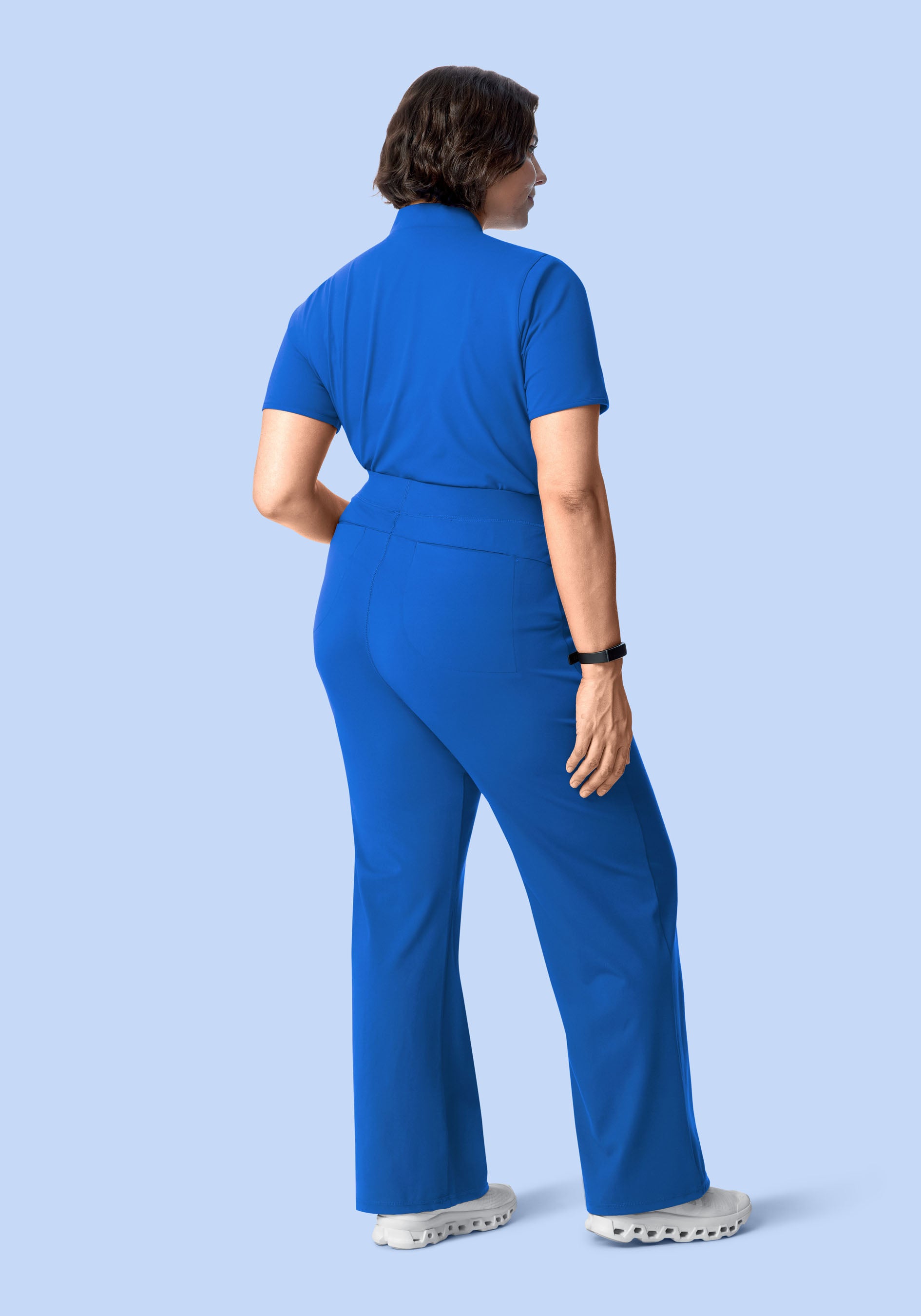 Soft Stretch High Waisted Wide Leg Royal Blue
