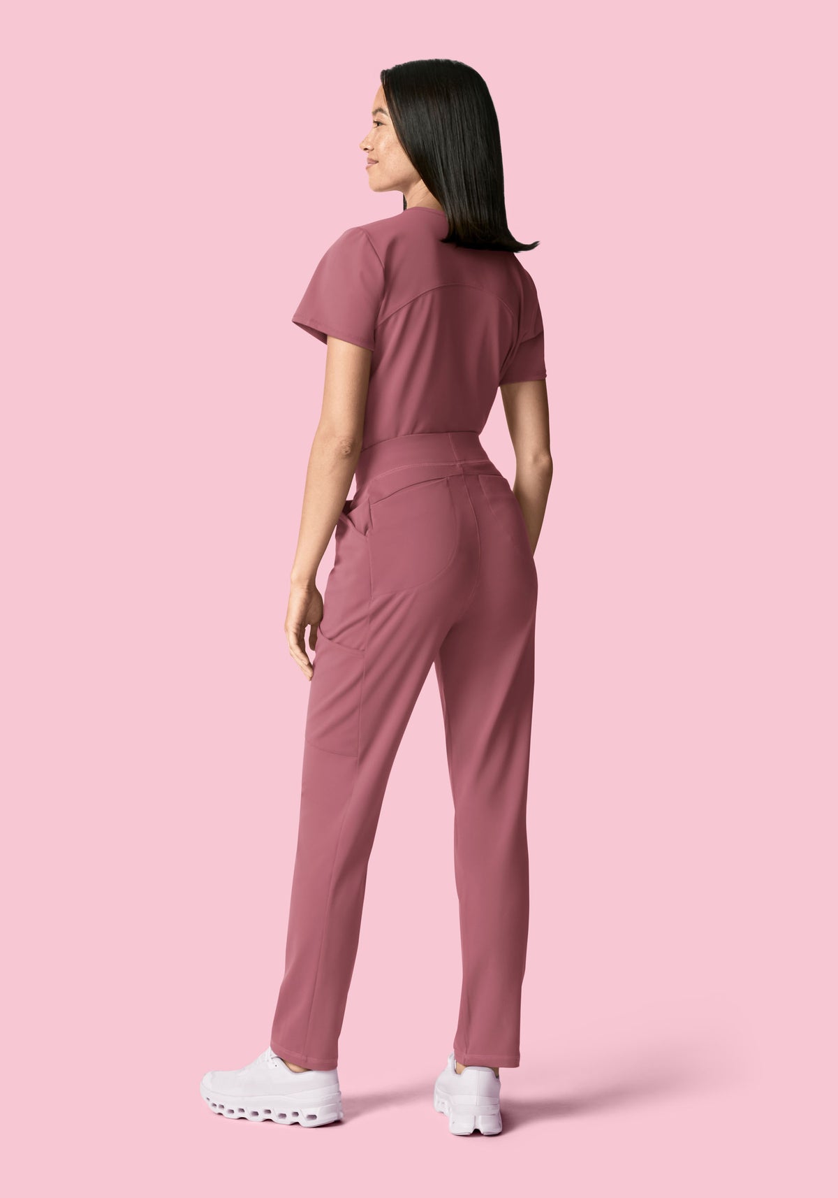 Soft Stretch V-Neck Top Mauve