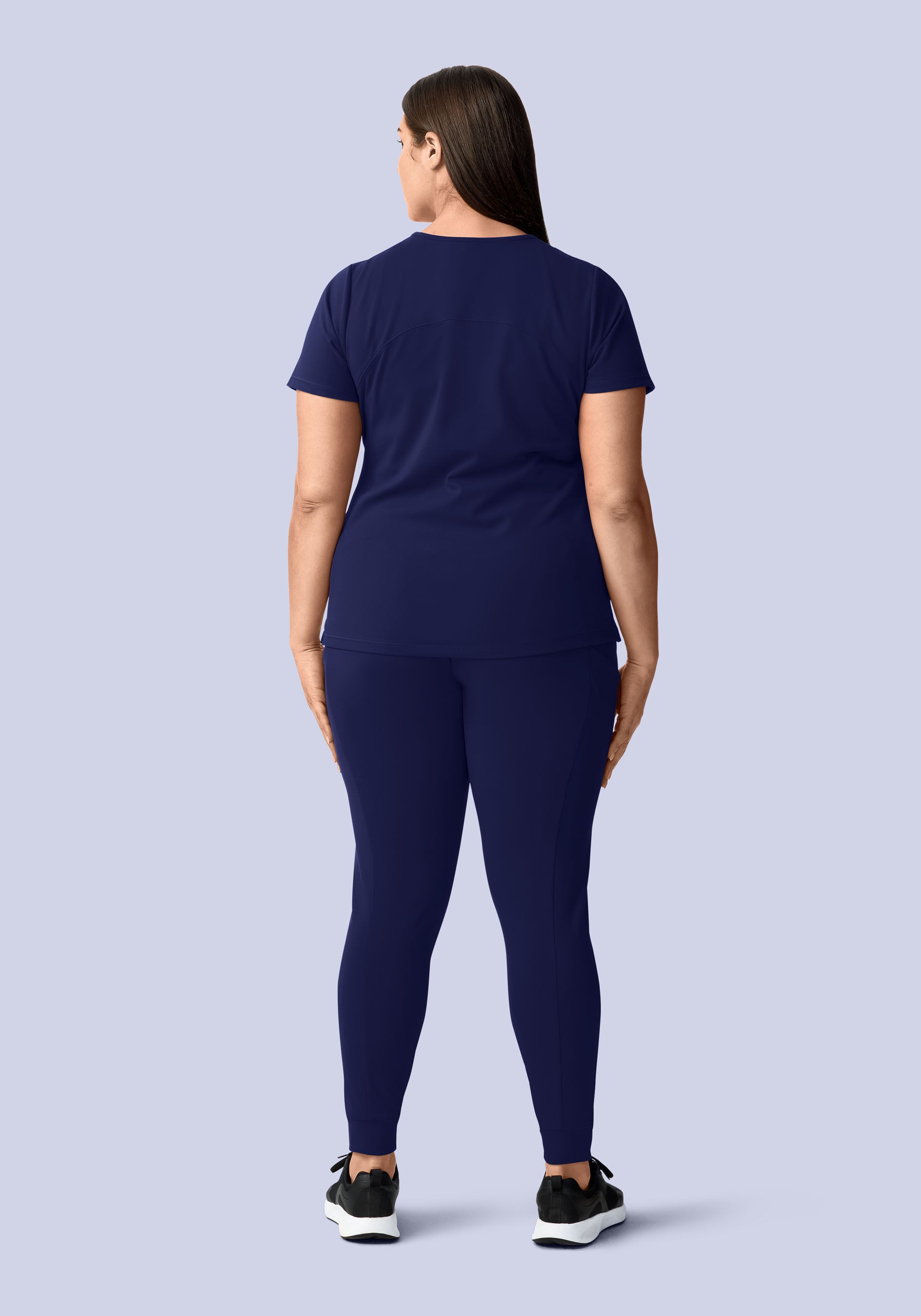 Soft Stretch V-Neck Top Navy