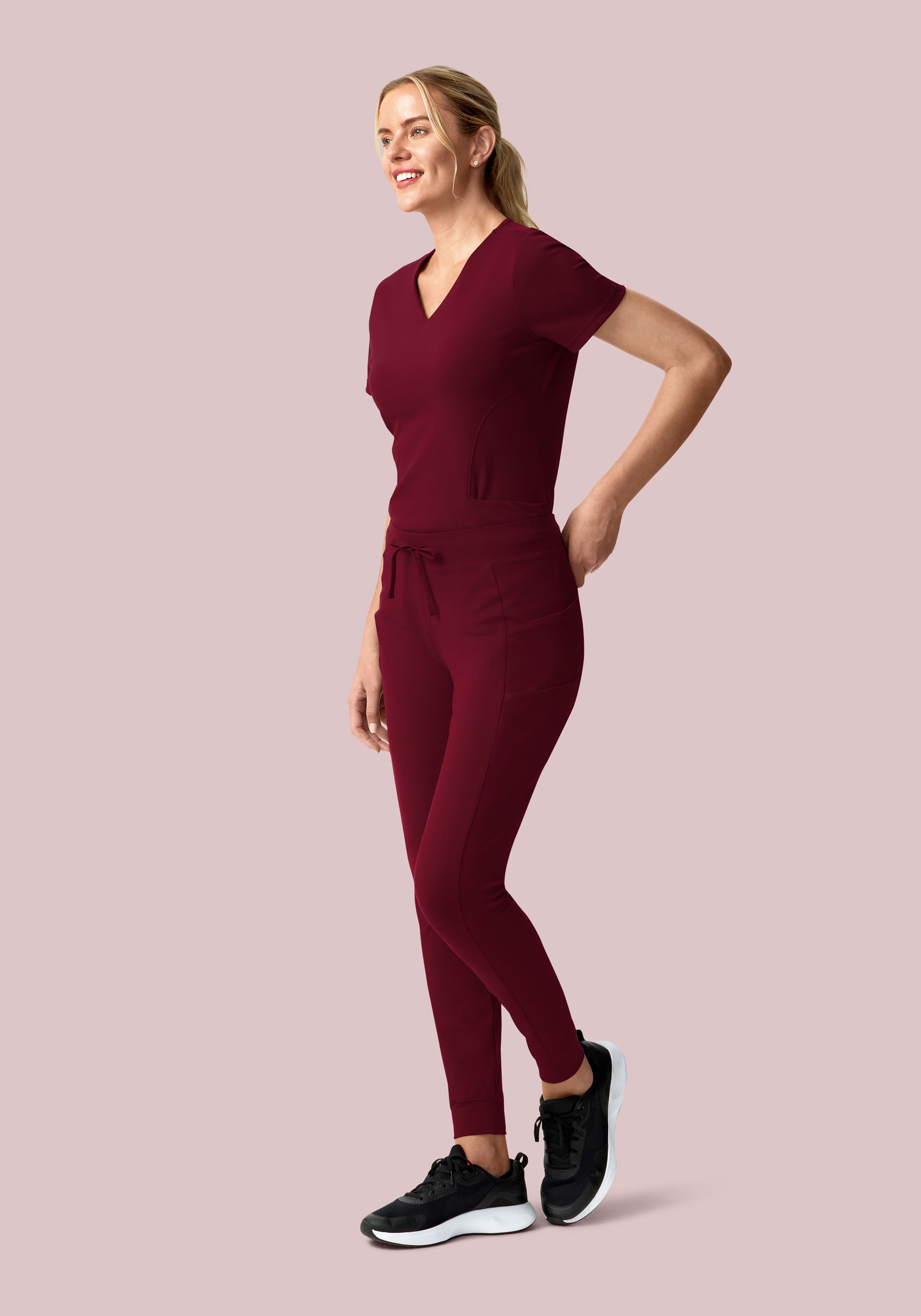 Soft Stretch Joggers Wine