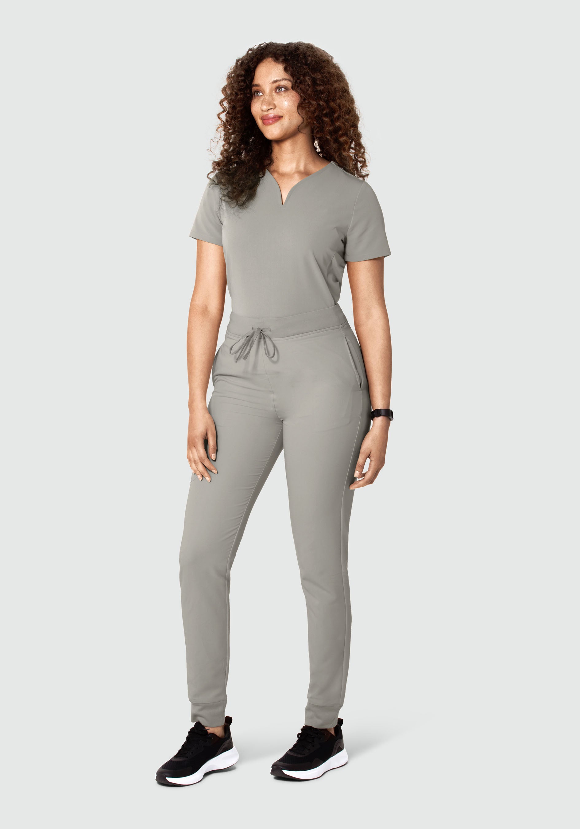 Curved V-Neck Top Flint