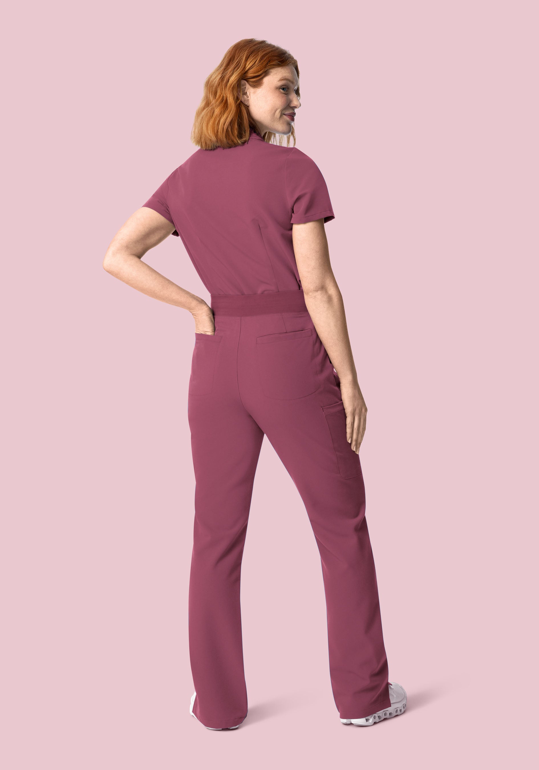 11 Pocket High Waisted Cargos Deep Mauve