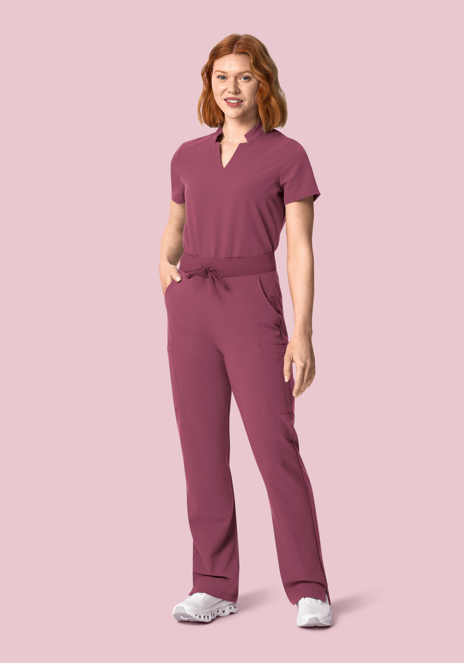 11 Pocket High Waisted Cargos Deep Mauve
