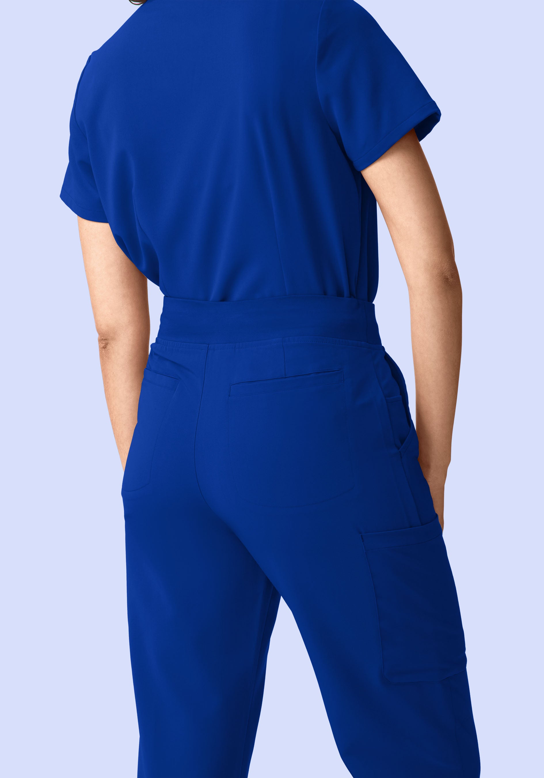 11 Pocket High Waisted Cargos Galaxy Blue