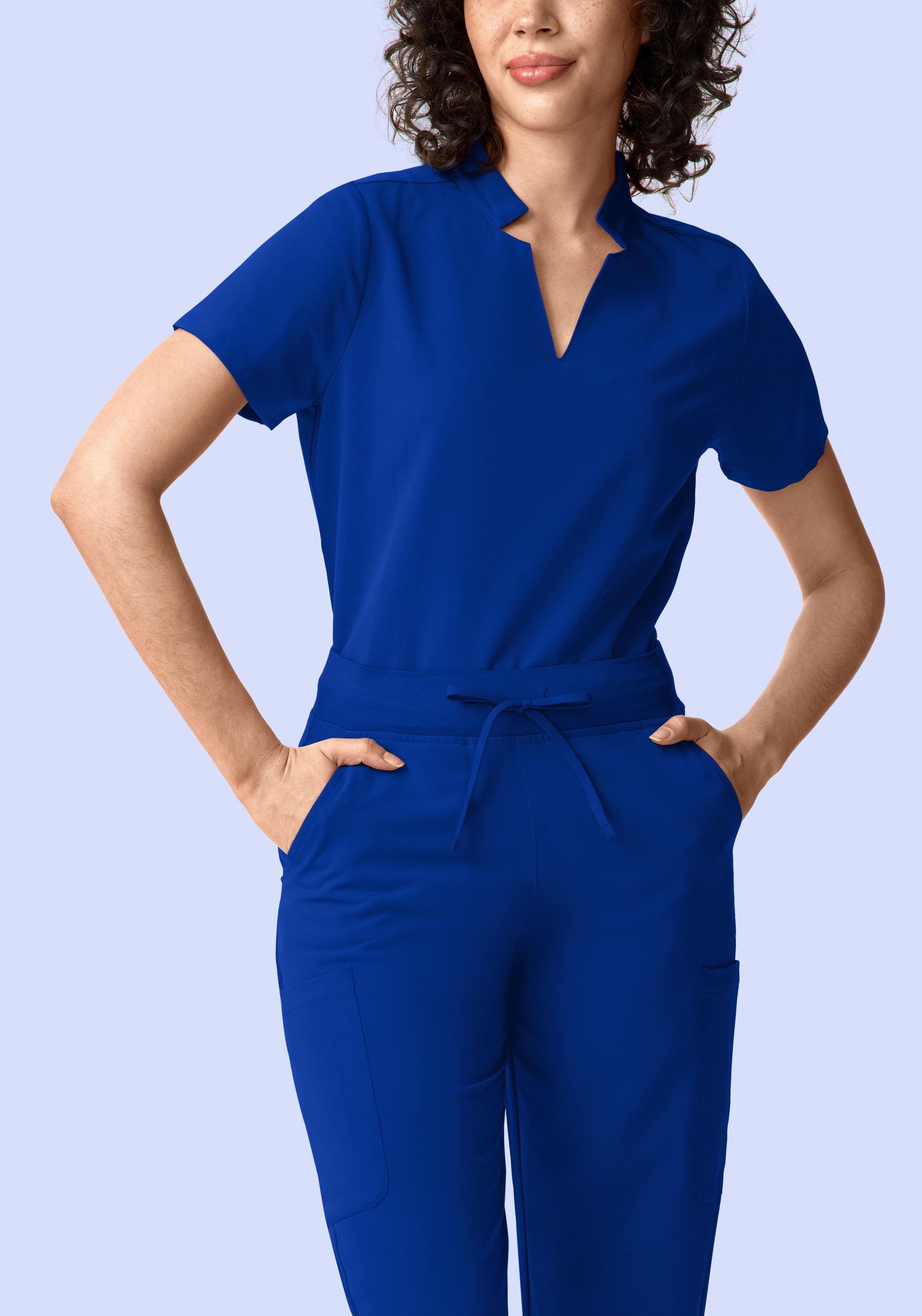 11 Pocket High Waisted Cargos Galaxy Blue