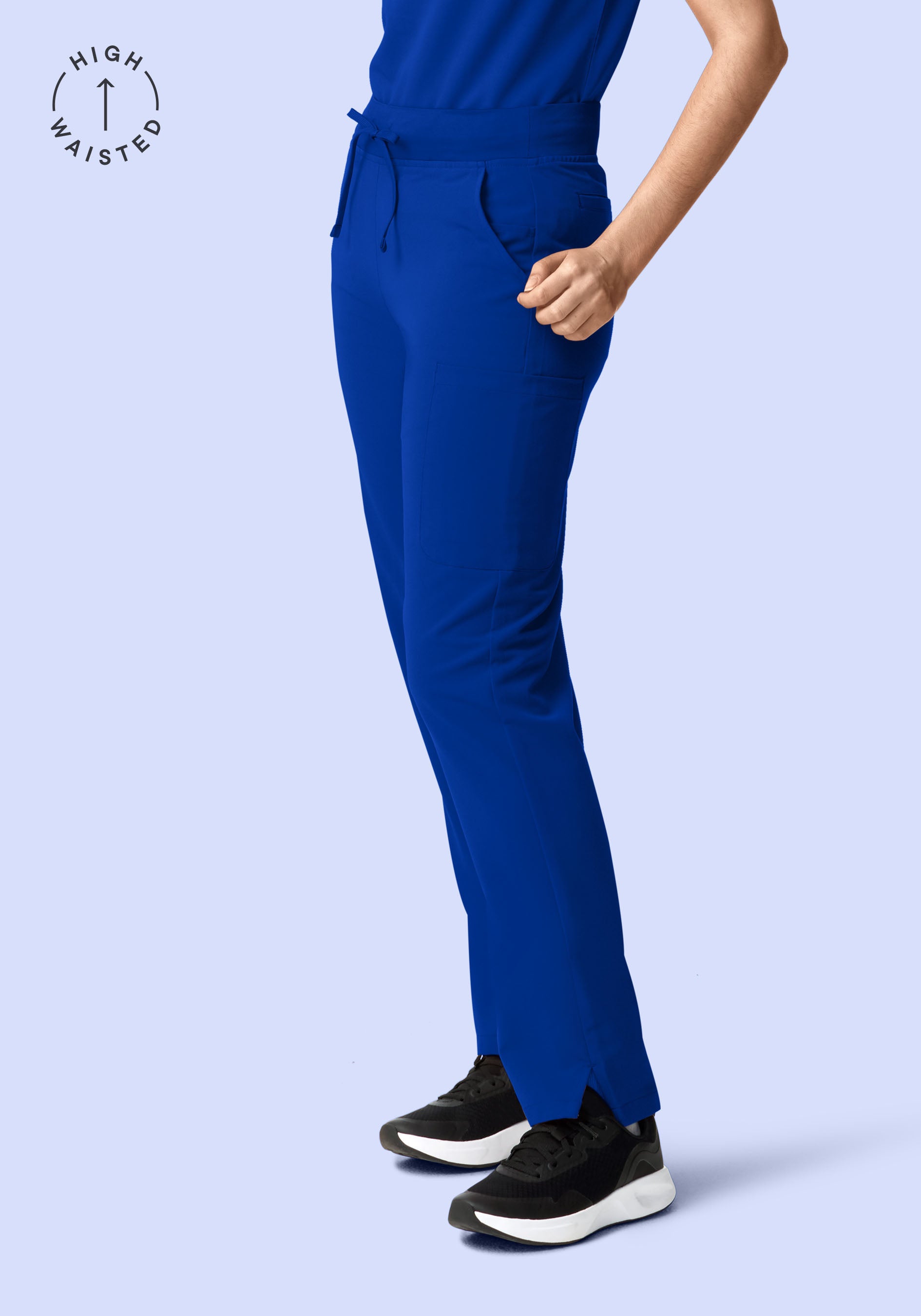 11 Pocket High Waisted Cargos Galaxy Blue