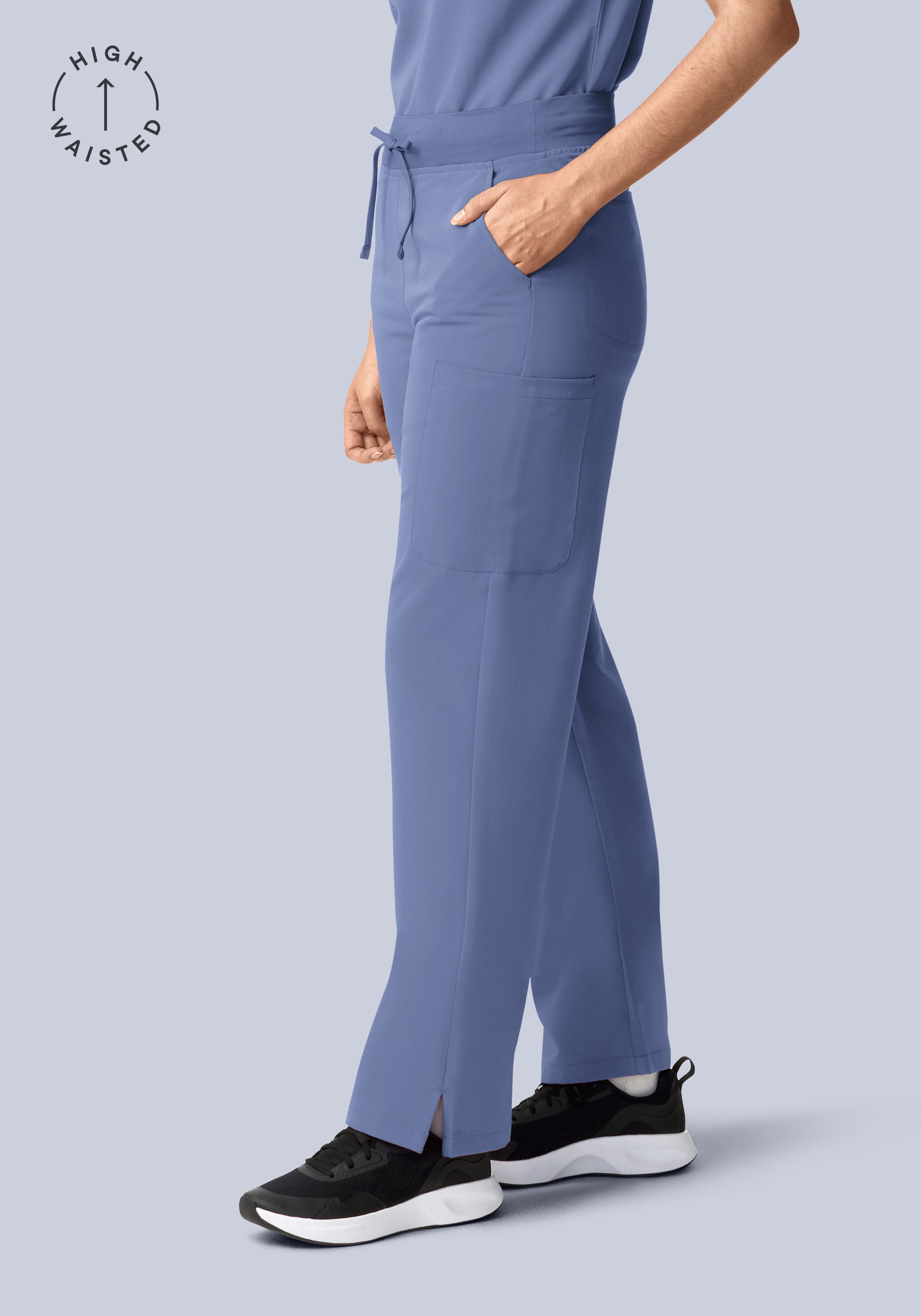 11 Pocket High Waisted Cargos Periwinkle