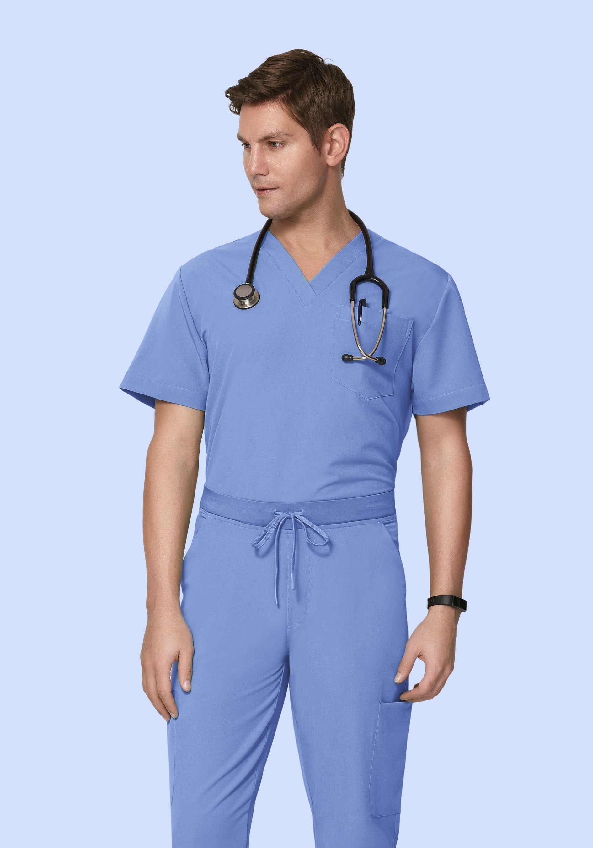 Two Pocket Top Coastline Blue