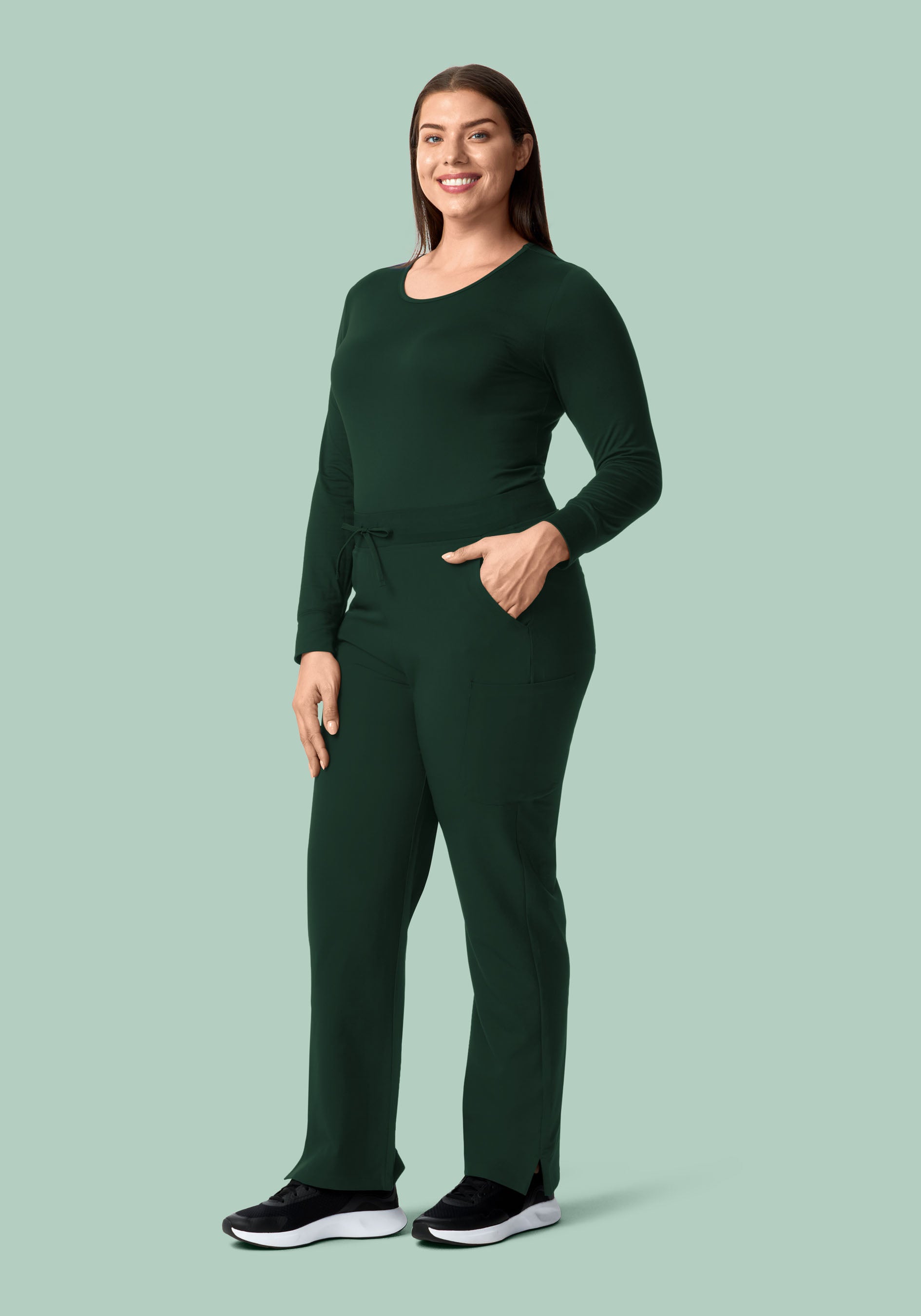 11 Pocket High Waisted Cargos Midnight Green