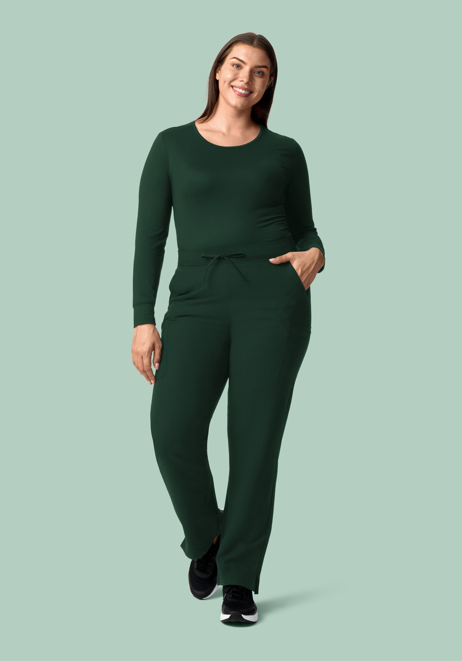 11 Pocket High Waisted Cargos Midnight Green