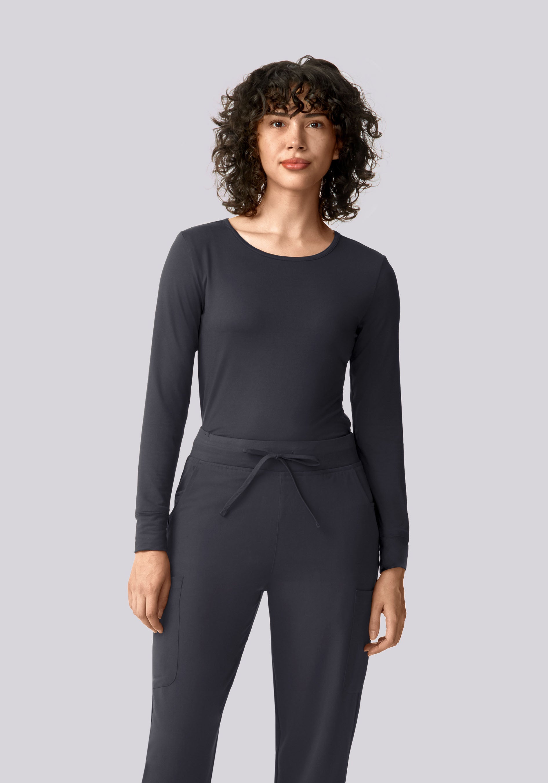 Women's Soft Knit Underscrubs Pewter