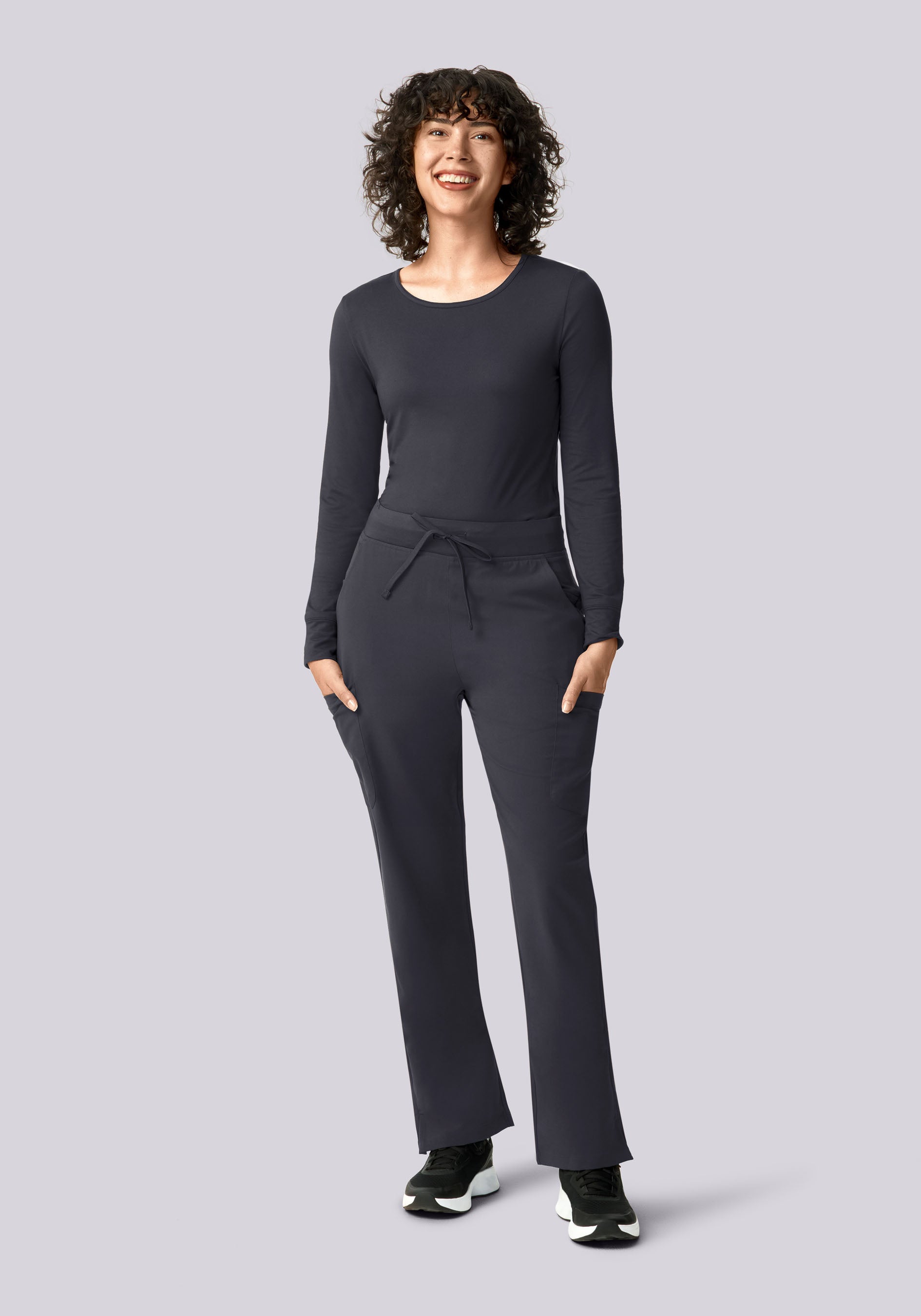 Women's Soft Knit Underscrubs Pewter