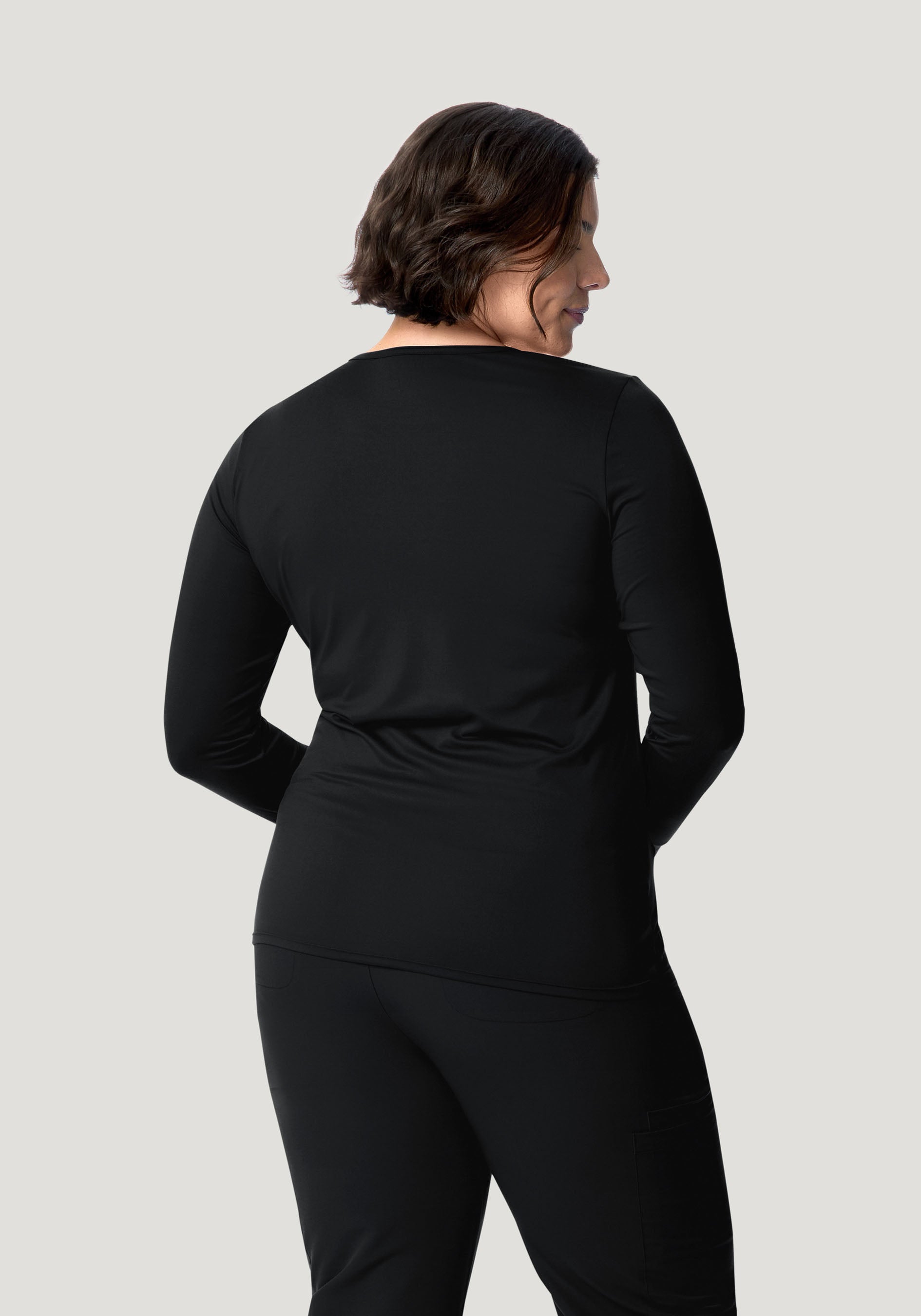 Women's Soft Knit Underscrubs Black